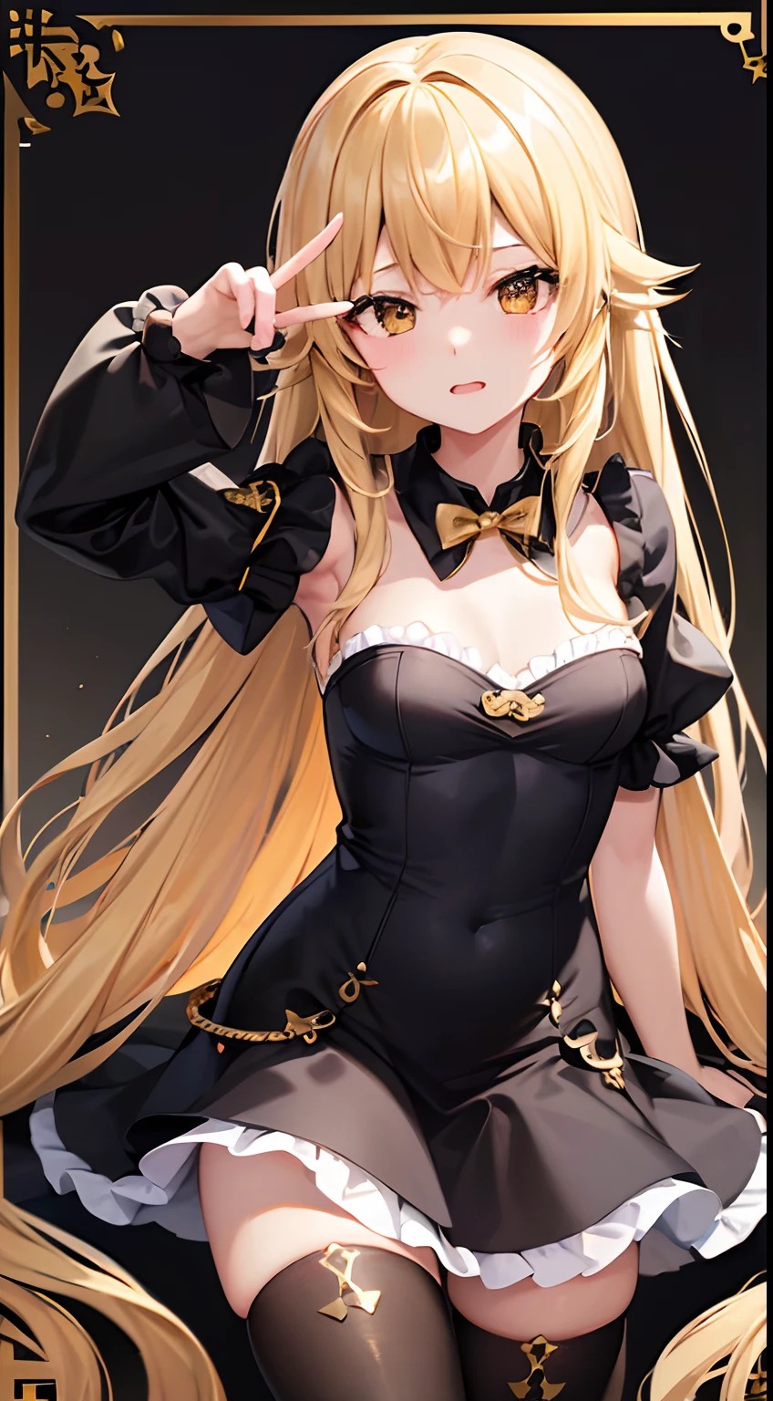 hight resolution、hightquality、ultra-detailliert、8k wallpaper、1人の女性、Beautiful fece、Wearing a shark costume、Kamimei、Melancholy is in the air、Lovers feeling、Be loved、Familiarity、Lots of gold and black、Gold and black background