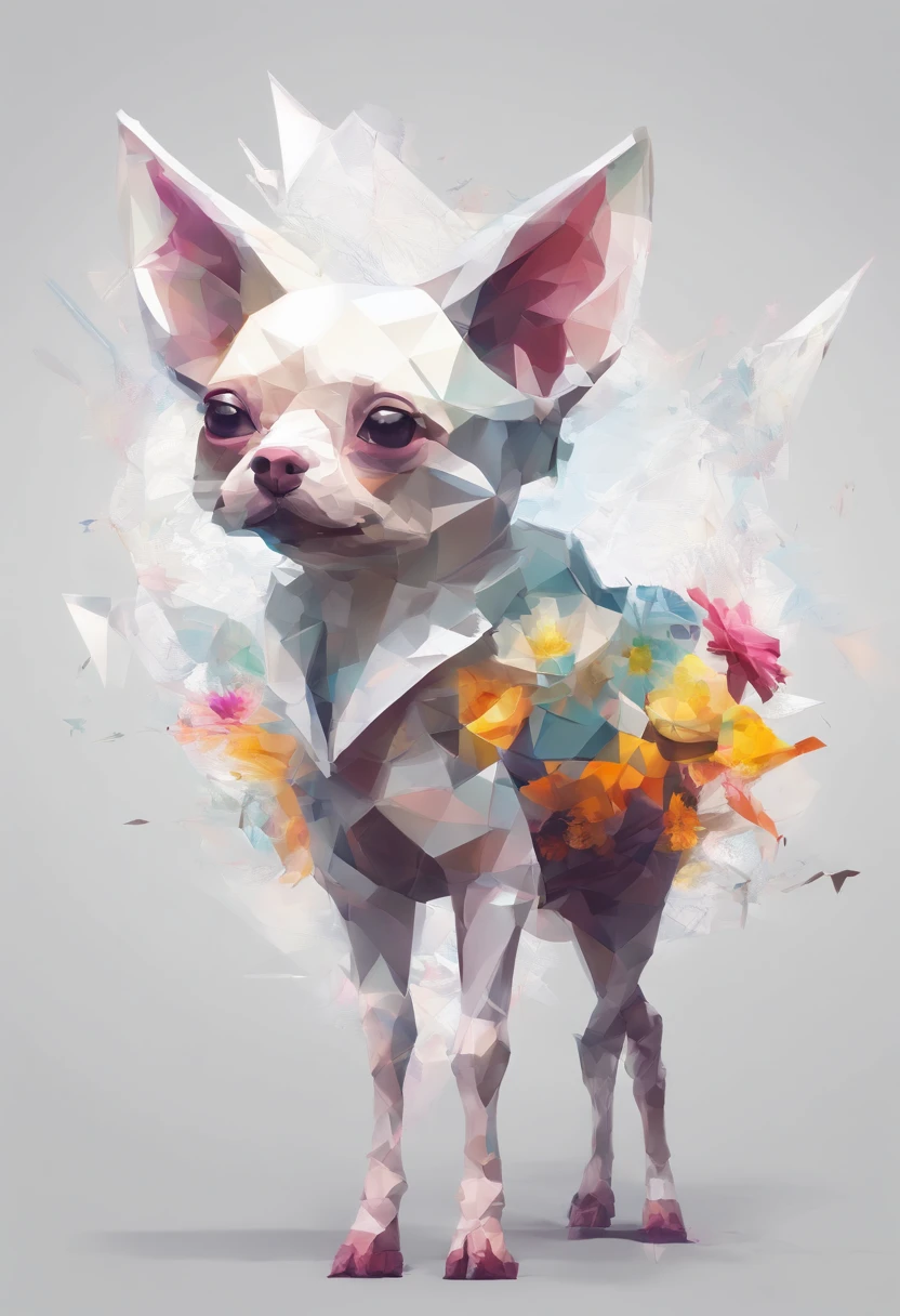 Perfect alignment, Cute little animals wearing a jacket，crystal vases，Rose flower, Wearing sunglasses, cheerfulness, Standing position, Abstract beauty, Centered, Looking at the camera, Facing the camera, nearing perfection, Dynamic, Highly detailed, smooth, Sharp focus, 8K, high definition resolution, illustration, Art by Carne Griffiths and Wadim Kashin, White background
