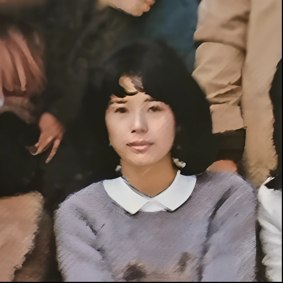 A group of two women sitting side by side in front of a crowd. [Suzuki Kiyoko], [Shim Minjung]. The scene is captured in a colorful photograph with vibrant hues. The women, [Kawashi Rinko] and [Nishimiya Shoko], are dressed in stylish attire that reflects their individual personalities. The atmosphere is reminiscent of an old yearbook photo, giving a nostalgic touch to the overall composition. The image quality is of the highest standard, with a resolution of 4K or 8K. Every detail is meticulously depicted, resulting in an ultra-detailed and realistic portrayal. Professional studio lighting emphasizes the features of the women's faces, enhancing their beauty. The overall art style is inspired by portraits and photography, creating a visually stunning piece. The color palette is carefully selected, creating a harmonious blend of tones that enhances the overall aesthetic. The lighting effects create depth and dimension, adding to the overall realism of the image.