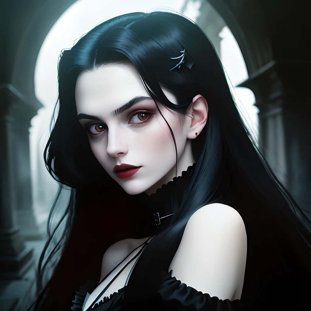 Beautiful color photo of vampires
Pale skin, Charming crimson eyes, Long flowing black hair, Sharp fangs, Elegant and seductive, Mysterious and seductive
dark, Gothic Atmosphere, Moonlit Night, A misty cemetery, Ancient castle, Flashing candlelight
odd, But charming, Danger and lust are intertwined, Sexy and powerful
Canon EOS 5D Mark IV camera, kodak portra 800 film, 50mm prime lens, Double exposure technology
Tim Burton, Guillermo del Toro, annie lebovetz, Alexander McQueen, Tom Ford, David Lynch, Sofia Coppola, Darren Aronofsky, Dario Argento, h.r. Performance —C 10 —AR 2:3