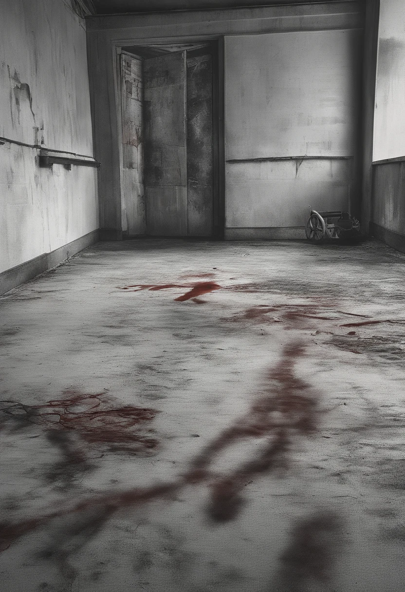Red nail polish mixed with blood lying on the floor