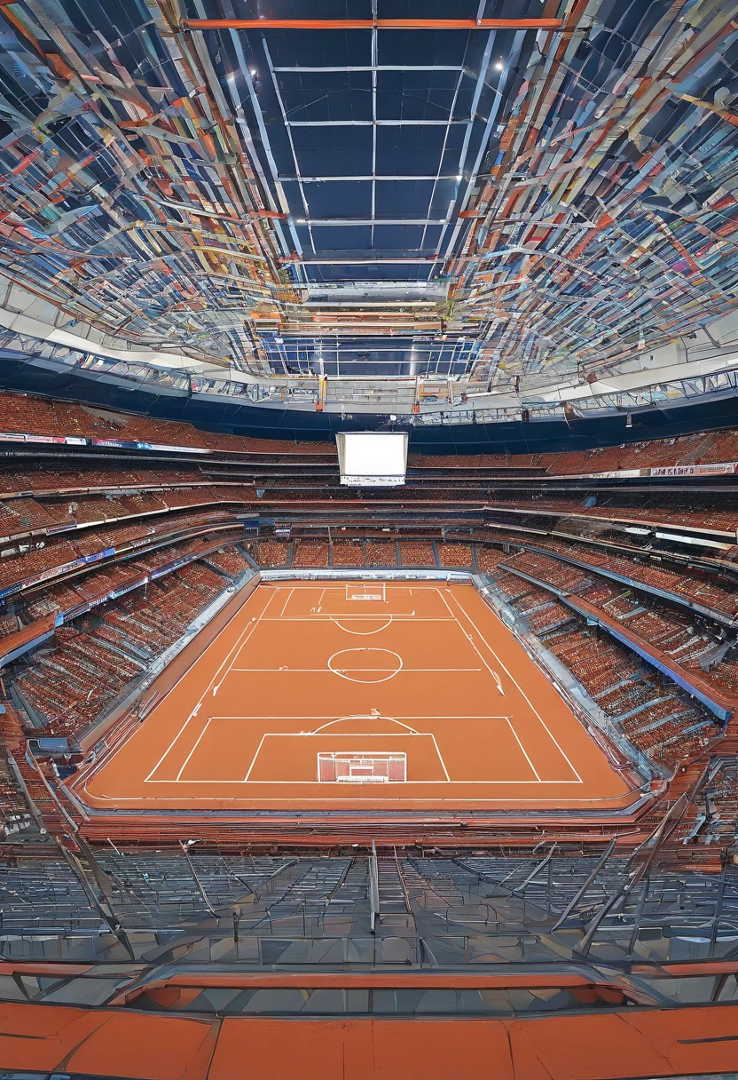 arafed view of a stadium with a lot of lights on it, south jakarta, jakarta, stadium landscape, shot from drone, indonesia, shot from a drone, photography shot at blue hour, drone view of a city, during sunrise, during sunset, stadium setting, birds eye view, stunning sight, drone photography, soccer stadium