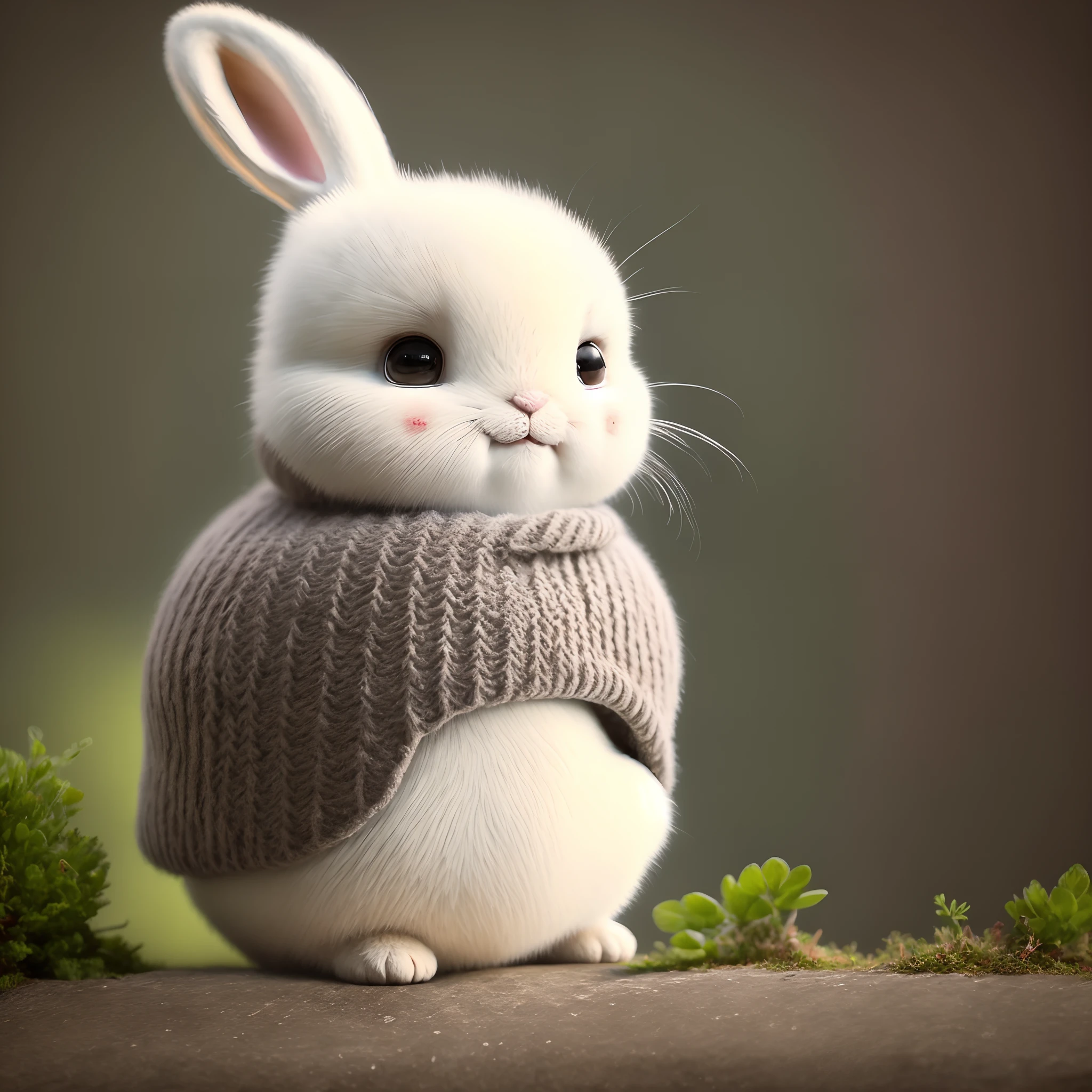 bunny, blur, bunny, flower, nature, no_humans, depth of field, to8contrast style, DARK_Glam, wearing DRK_Glam, deep shadows, (dark: 1.4), (8k, RAW photo, best quality, masterpiece: 1.2)