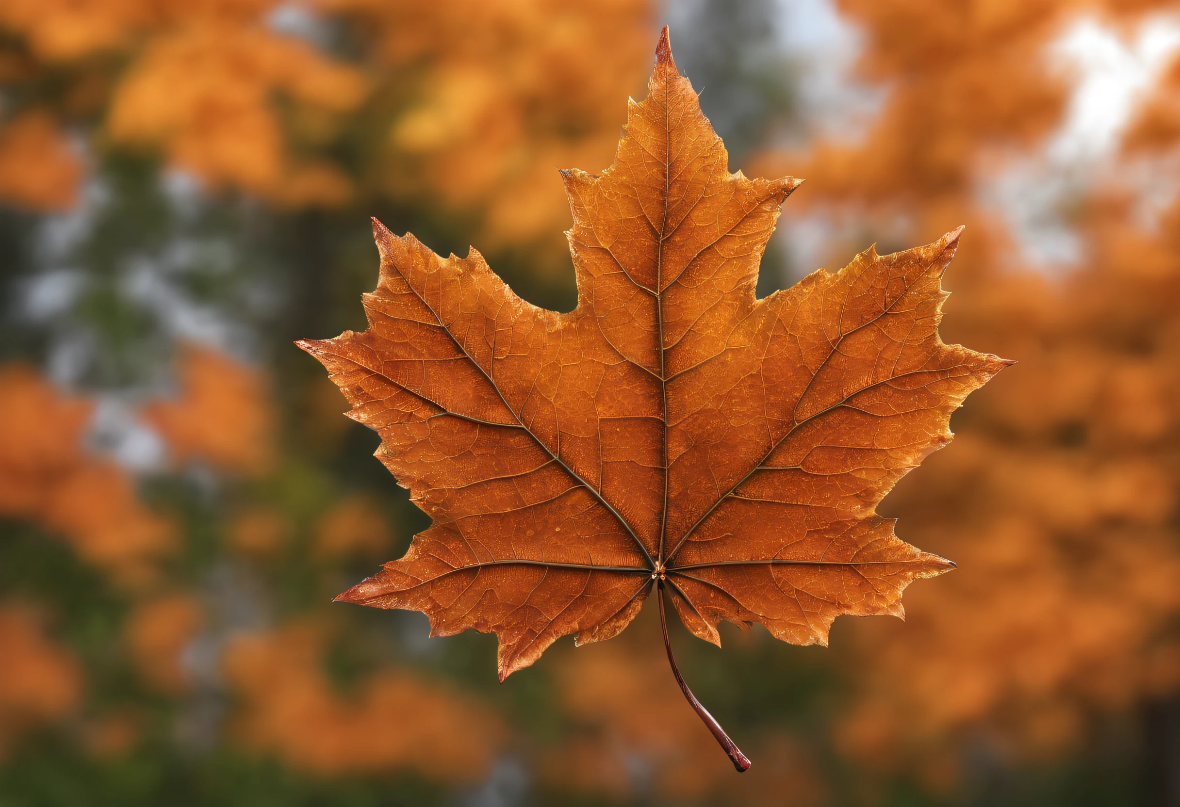 (best quality, 4k, 8k, high resolution, masterpiece: 1.2), ultra detailed, (realistic, photorealistic, photorealistic: 1.37),macro photo of a maple leaf