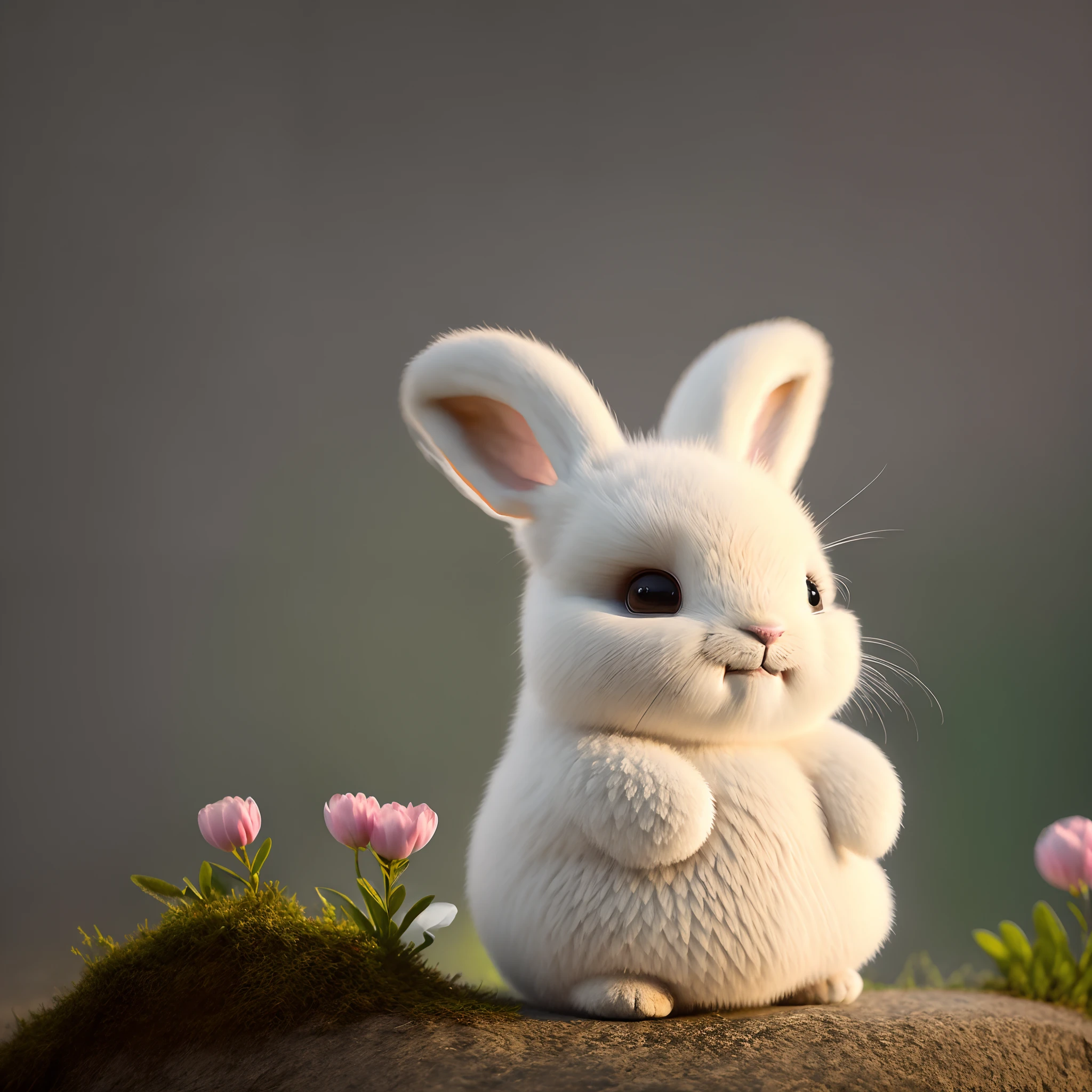 bunny, turbidity, bunny, blossom, Nature, no_humans, depth of fields, to8 contrast style, DARK_Glam, Wear DRK_Glam, heavy shadow, (murky: 1.4), (8k, Raw-Photo, Top Quality, masterpiece: 1.2