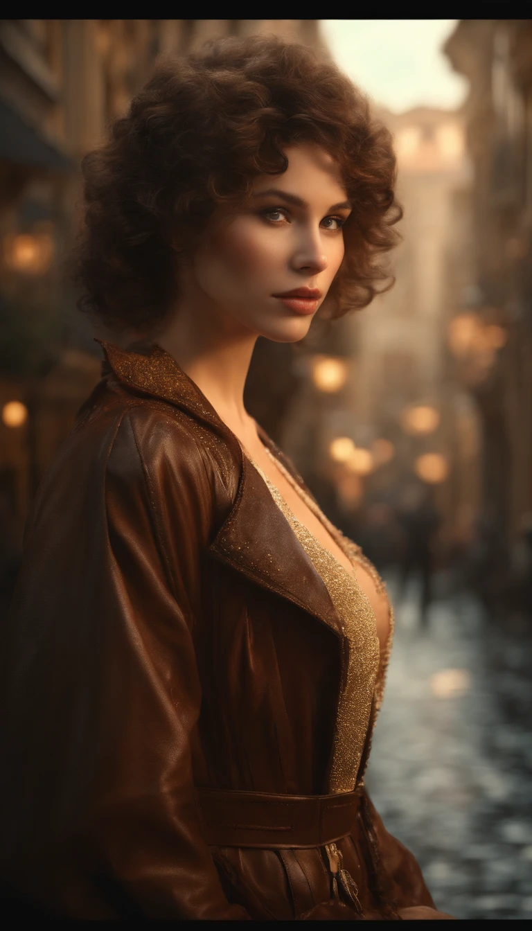 (Professional 3D Rendering:1.3) ng (realisitic:1.3) Photos of the most beautiful works in the world,Beautiful women , ((Sexy Portrait Woman, Nice chest set, cleavage, big size ass)), beautifull face, Blue Eyes, enchanting expression, Full-body 8K Unity Render, action shot, Skin pores, very dark lighting, Dense shading, detailed, Detailed face, (lively, photograph realistic, realisitic, Dramatic, Dark, Sharp focus, 8K), (Old leather garments damaged by weathering:1.4), ((((Wearing fur)))), (intrikate:1.4), Decadent, (highly detaild:1.4), digital painting, rendering by octane, Art Station, concept-art, silky, Sharp focus, Illustration, Art germs, (Loisch:0.23), Wlop Ilya Kuvshinov, Greg Rutkowski(Greg Rutkowski)and Alphonse Muha Gracias(Alphonse Mucha Gracias), (Global Illumination, Studio Light, Bolshetic Light), Heavy rain, floating particles, villainess, Fantasy, elf, full bodyesbian, ((Dark and ancient city background:1.3)),CG Society,Art Station