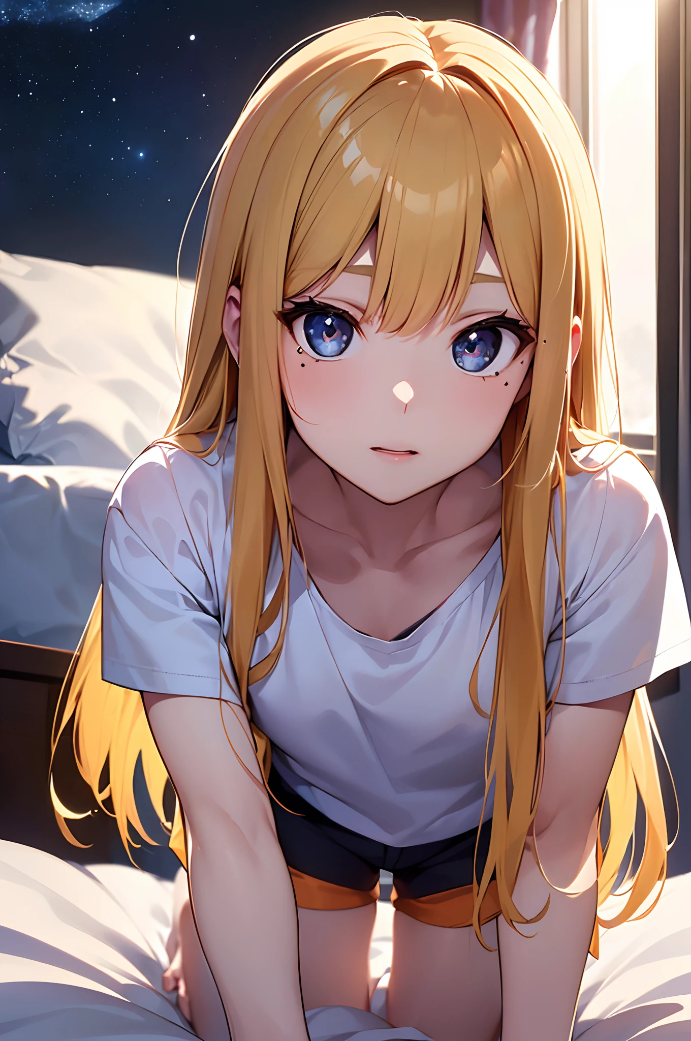(Shining starry sky:1.5),sky at night、beatiful backgrounds