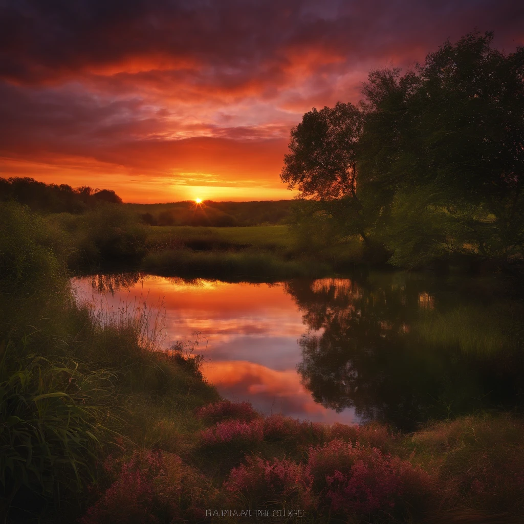 cd sleeve, moody, beautiful sunset, photorealistic