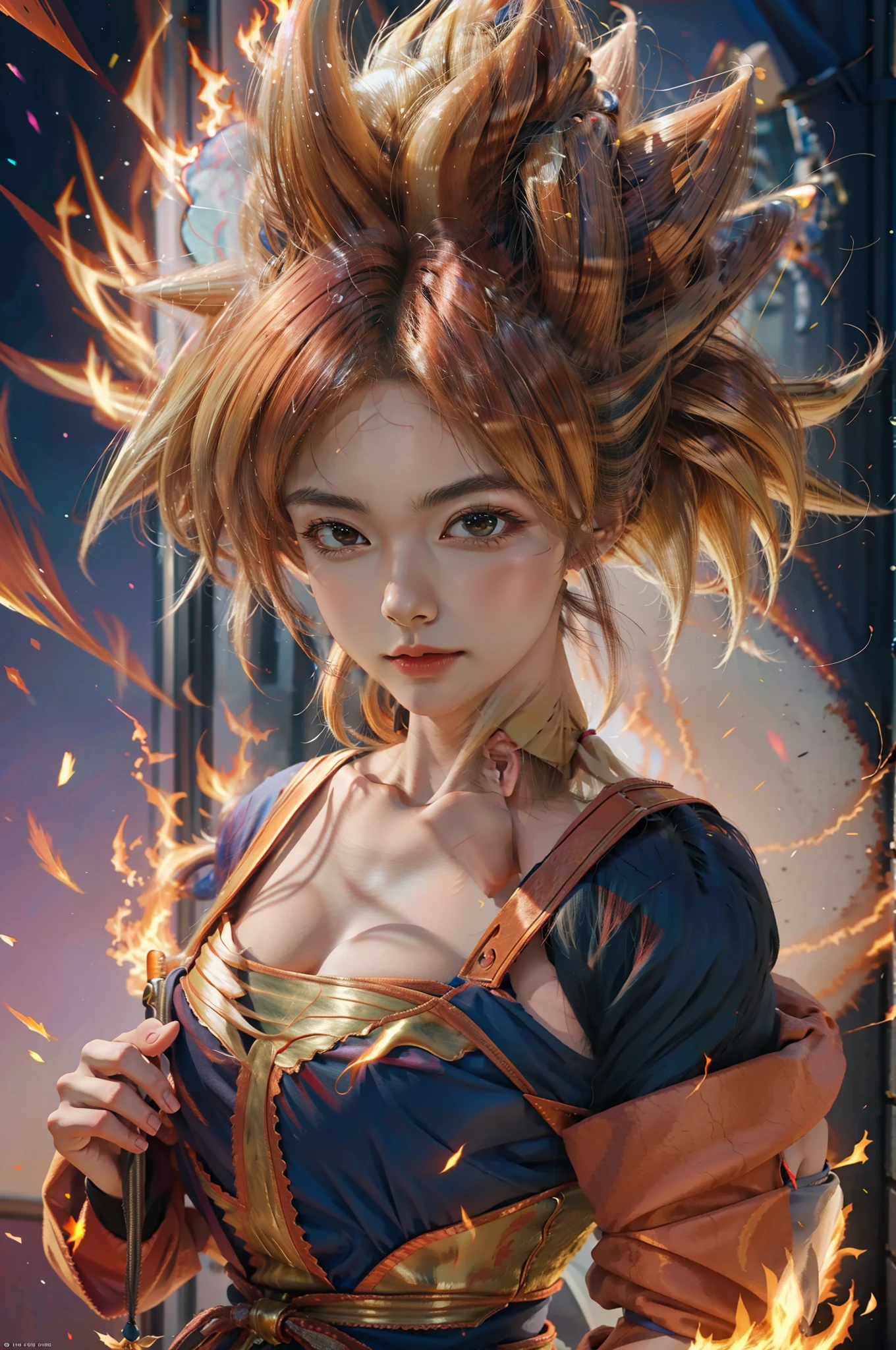 Dragon Ball Goku Wallpaper Dragon Ball Goku Wallpaper, menina saiyajin de cabelo vermelho , Super Saiyajin, Super Saiyajin GOD CABELO totalmente VERMELHO BRILHANTES, Super Sayan, Go Super Saiyan, Goku Feminino, Arte da sede, (fire), Arte Oficial, high quality fan art, Super Saiyajin Goku, fan art, Ana Leonhardt, badass anime 8 k, Arte HD, estilo de arte anime de alta qualidade, detailed fan art, Refinamento facial, detalhe do rosto ")lindos cabelos vermelhos")