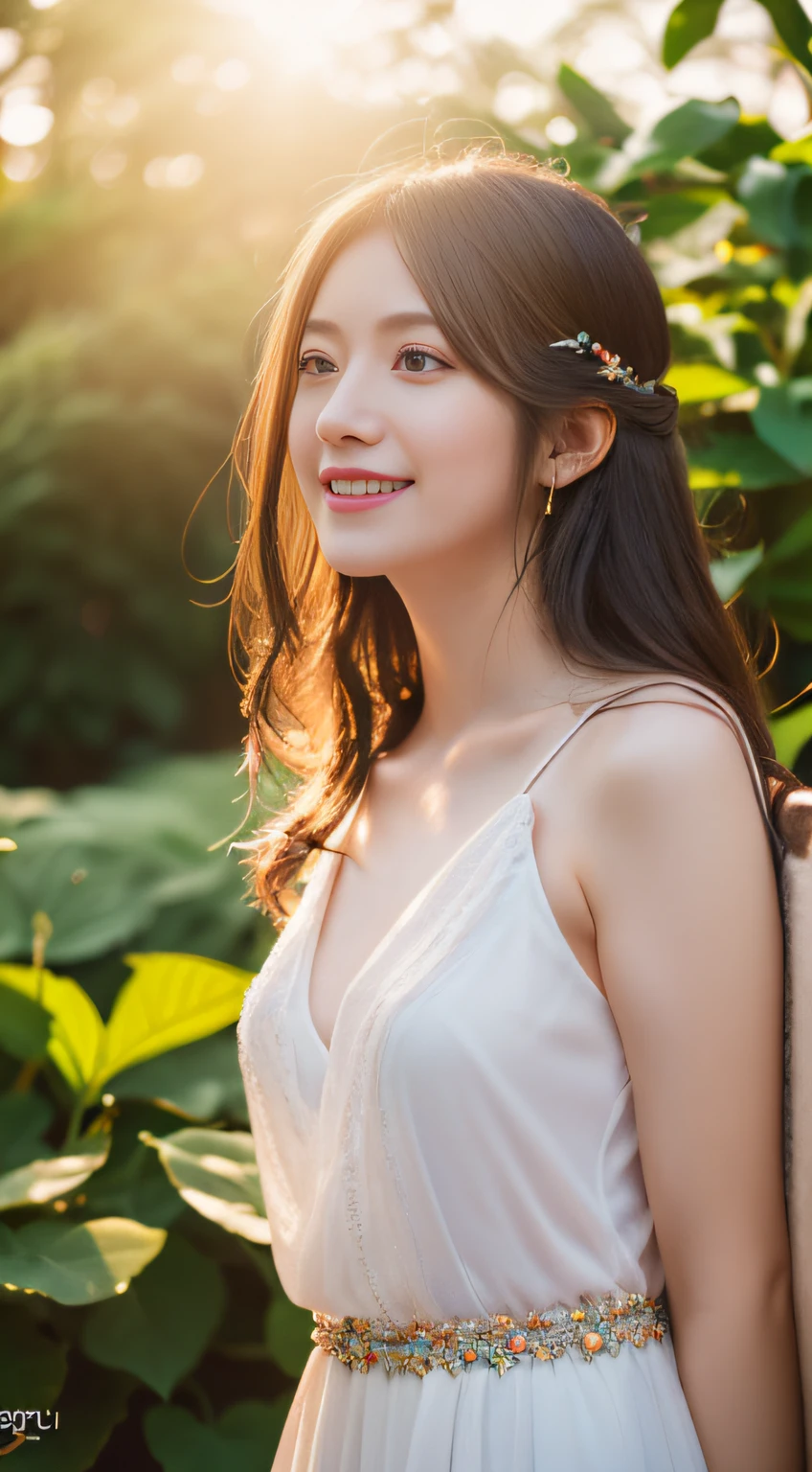 (((Full body photo))), (Single eyes)),(Sunset backlight))),(Thin blue eyeliner),(Lens flare))),((Lens flare),(Dress up as a priestess,In a Japanese garden)))),(Super Soft Focus))))), Smiling, , (((Looking into the distance)))), Twilight, Showering, The background is surrounded by colorful hydrangeas, hydrangeas, ((pastel sunset)), (yinchuan:1.5), Masterpiece, Best quality, RAW photo, Photorealistic, face, Beautiful girl, long whitr hair, ((((Depth of field)))), high resolution, Ultra detail, finedetail, Very detailed, Cinematic lighting