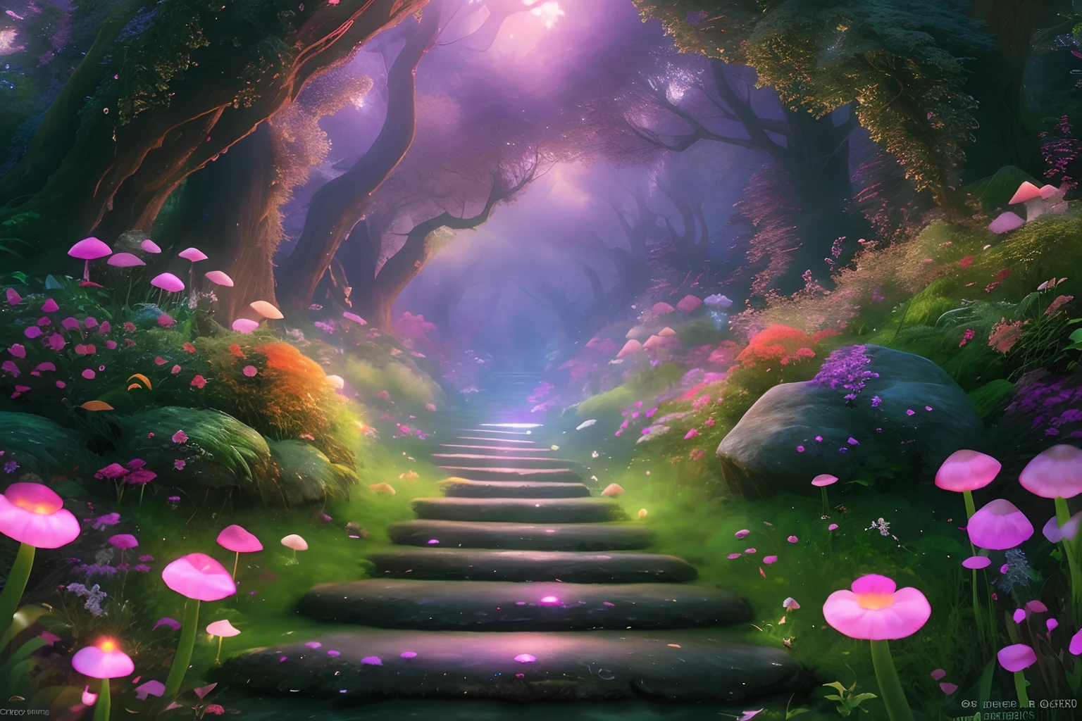 tmasterpiece,Best quality at best,high high quality,the Extremely Detailed CG Unity 8K Wallpapers,Enchanting dream scene in a dream forest valley,Towering trees,Glowing mushrooms and hidden fairy canyons,Creates a mysterious and captivating feeling,art stations,digital illustrations,复杂,Uptrend,pastel colour,oil painted,award winning photography,Bokeh,depth of fields,hdr,blooms,color difference,真实感,The is very detailed,Art Station trend,CGSociety trends,复杂,high detal,dramatics,Midjourney Art,The Garden of Eden is in heaven, Cinematic lighting,Peach blossom tree, wood bridges,The cottage was built on a tree,lawns,Magic Cottage, Fairy Cottage,aethereal,lakes, Cinematic lighting,smog,thin fog,Foggy,Highly transparent mirage,This scene exudes an air of tranquility,, and the beauty of nature's raw energy.Delicate character art in poetry,Stunning character art,glowing sprites,There is a glowing deer,Drink water in the pool,Natural elements in the forest theme。Mysterious Forest,Beautiful forest,great outdoors,Surrounded by flowers,Delicate leaves and branches are surrounded by fireflies(nature elements),(Jungle theme),(Foliage),(tree branch),(glowworm),(Particle effect)and other 3D, Octane rendering,Ray traching,Super meticulous,Depicting the harmony between man and nature