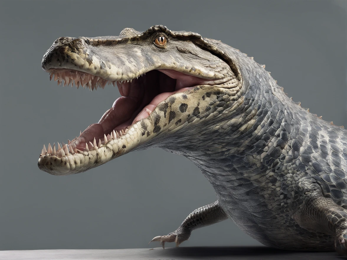 It's like a whale,But there are crocodile scales on the body,And the tail of the snake