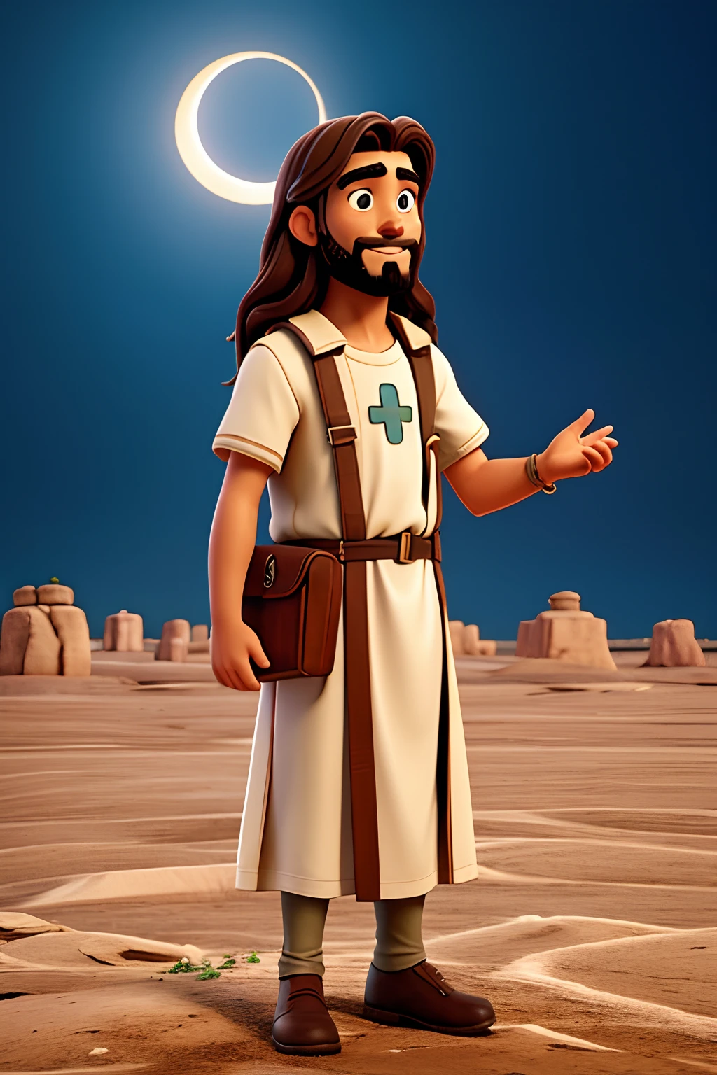 We show Jesus traveling the earth, teaching, healing the sick, and inspiring thousands with his words of wisdom and love.