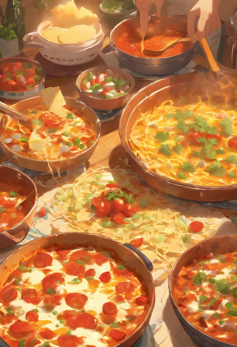 En la cocina de casa.
Mom: ¡Hello, My dear! Hoy vamos a preparar enchiladas rojas mexicanas para la cena. Would you like to help me choose the right cheese for them??
Hijo: ¡Of course, Mom! What options do we have??