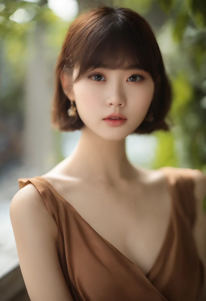 bule、full bodyesbian、bustup、photo of a Young girl、model shoot tyle、brown haired、shorth hair、(Look at viewers:1.2)、(Detailed pupils:1.3)、(natural soft light)、(魅惑的)、 [:(film grains、25mm、f / 1,2、DoF、bokeh dof、beautiful countenance、super-detaild skin、Perfect glowing eyes、skin pore、Soft hair、Muscle tone and definition、Stitching of the fabric、Fabric texture、wood grain、Stone texture、Well-defined pupils、Prominent marginal rings、 High contrast eyes、Detailed features:0.7):0.7]