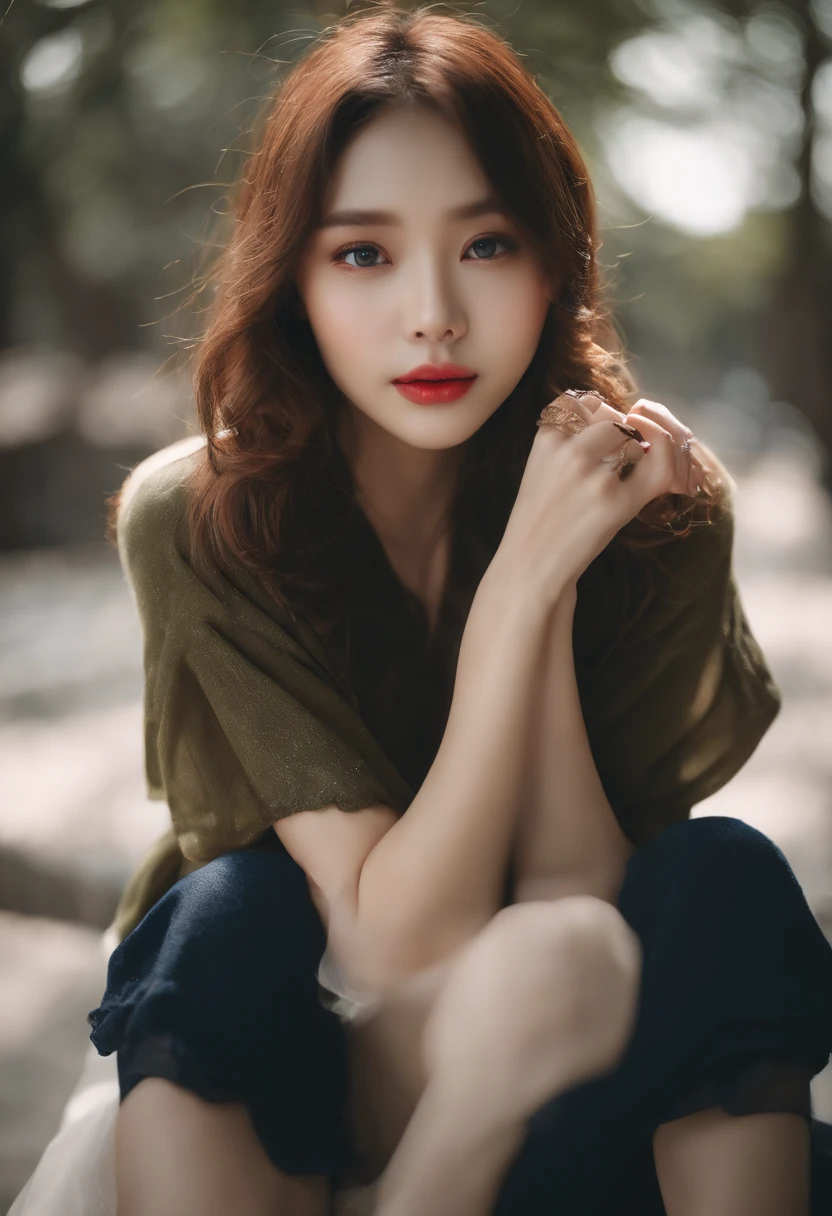 bule、full bodyesbian、bustup、photo of a Young girl、model shoot tyle、brown haired、shorth hair、(Look at viewers:1.2)、(Detailed pupils:1.3)、(natural soft light)、(魅惑的)、 [:(film grains、25mm、f / 1,2、DoF、bokeh dof、beautiful countenance、super-detaild skin、Perfect glowing eyes、skin pore、Soft hair、Muscle tone and definition、Stitching of the fabric、Fabric texture、wood grain、Stone texture、Well-defined pupils、Prominent marginal rings、 High contrast eyes、Detailed features:0.7):0.7]