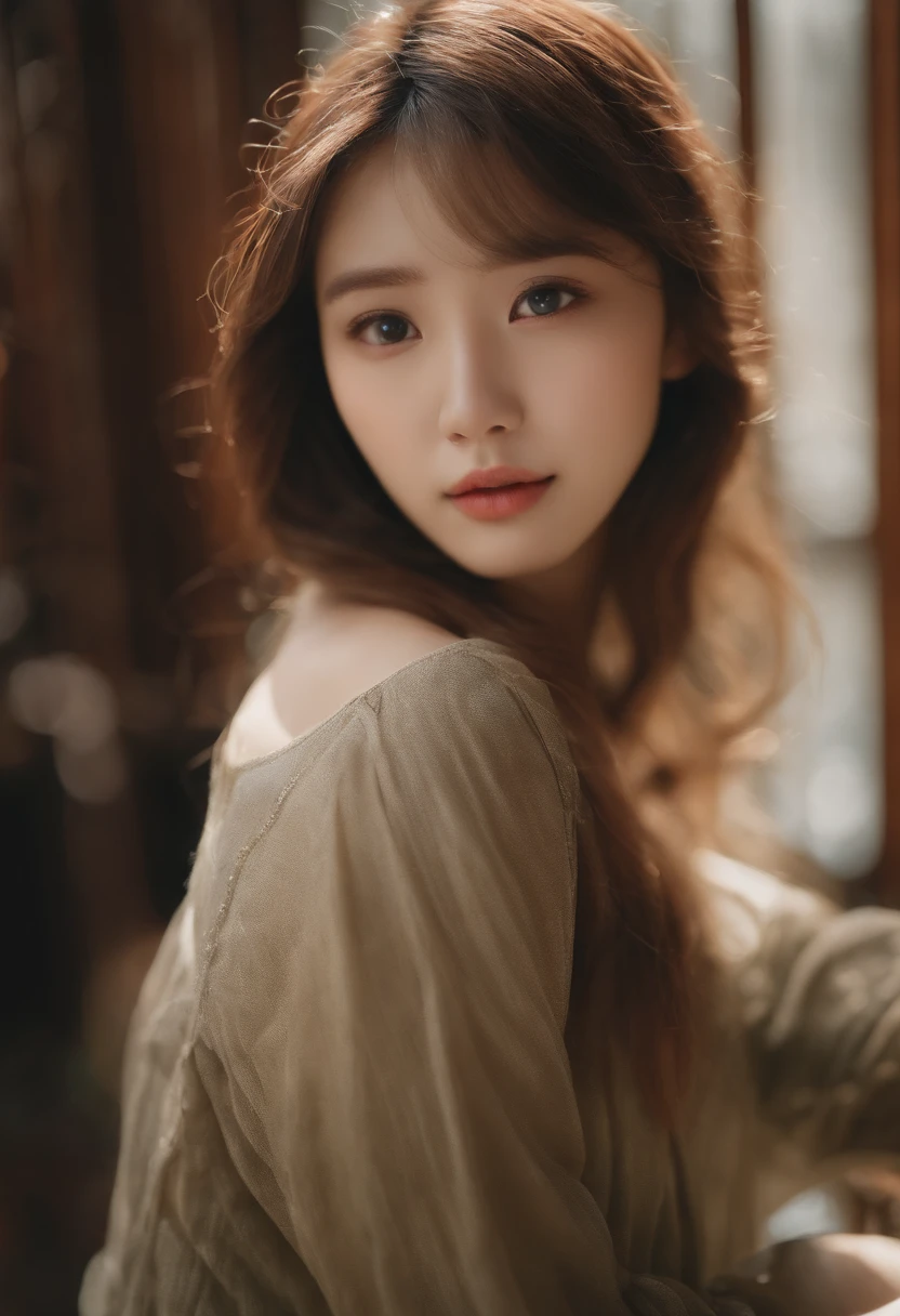 bule、full bodyesbian、bustup、photo of a Young girl、model shoot tyle、brown haired、shorth hair、(Look at viewers:1.2)、(Detailed pupils:1.3)、(natural soft light)、(魅惑的)、 [:(film grains、25mm、f / 1,2、DoF、bokeh dof、beautiful countenance、super-detaild skin、Perfect glowing eyes、skin pore、Soft hair、Muscle tone and definition、Stitching of the fabric、Fabric texture、wood grain、Stone texture、Well-defined pupils、Prominent marginal rings、 High contrast eyes、Detailed features:0.7):0.7]