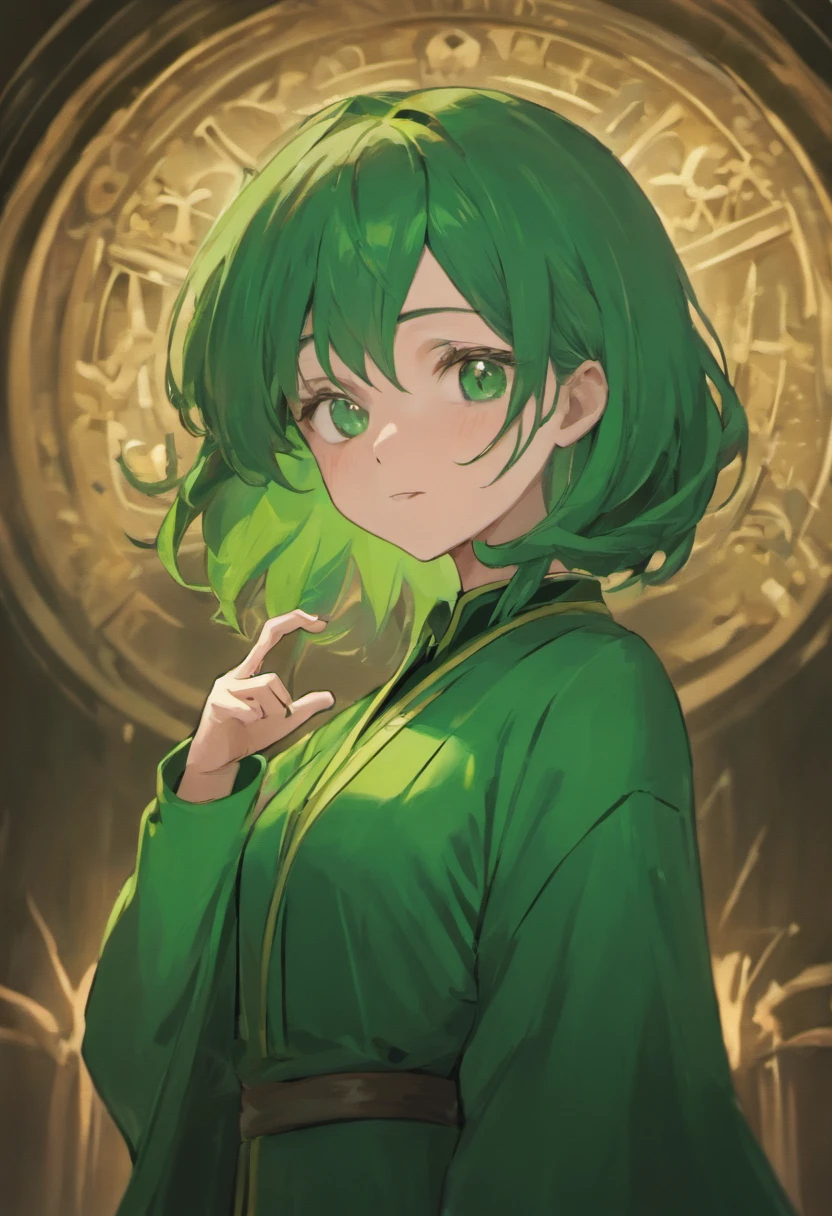 Snape waved his wand,Close-up of bust,Slytherin school uniform,Realistic1:3,Ghibli anime,clean backdrop,Light sense,4K,