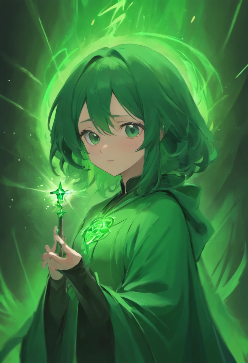 Snape waved his wand,Close-up of bust,Slytherin robes,Realistic1:3,Ghibli anime,clean backdrop,Light sense,4K,