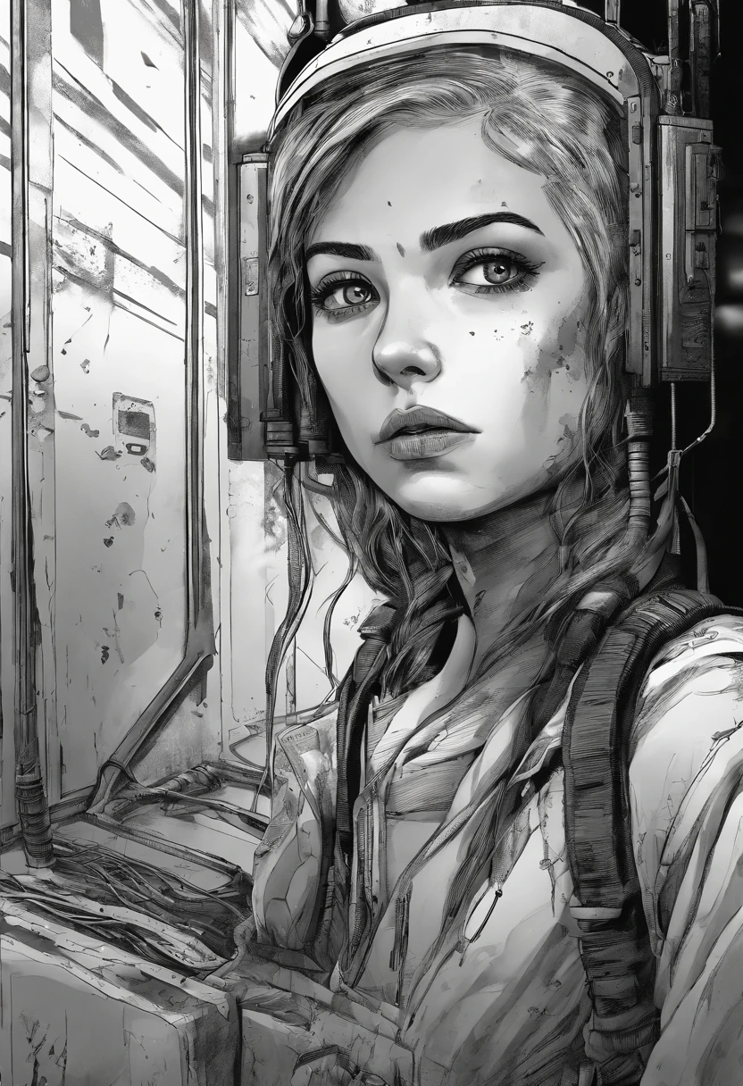 a girl inside the lift
