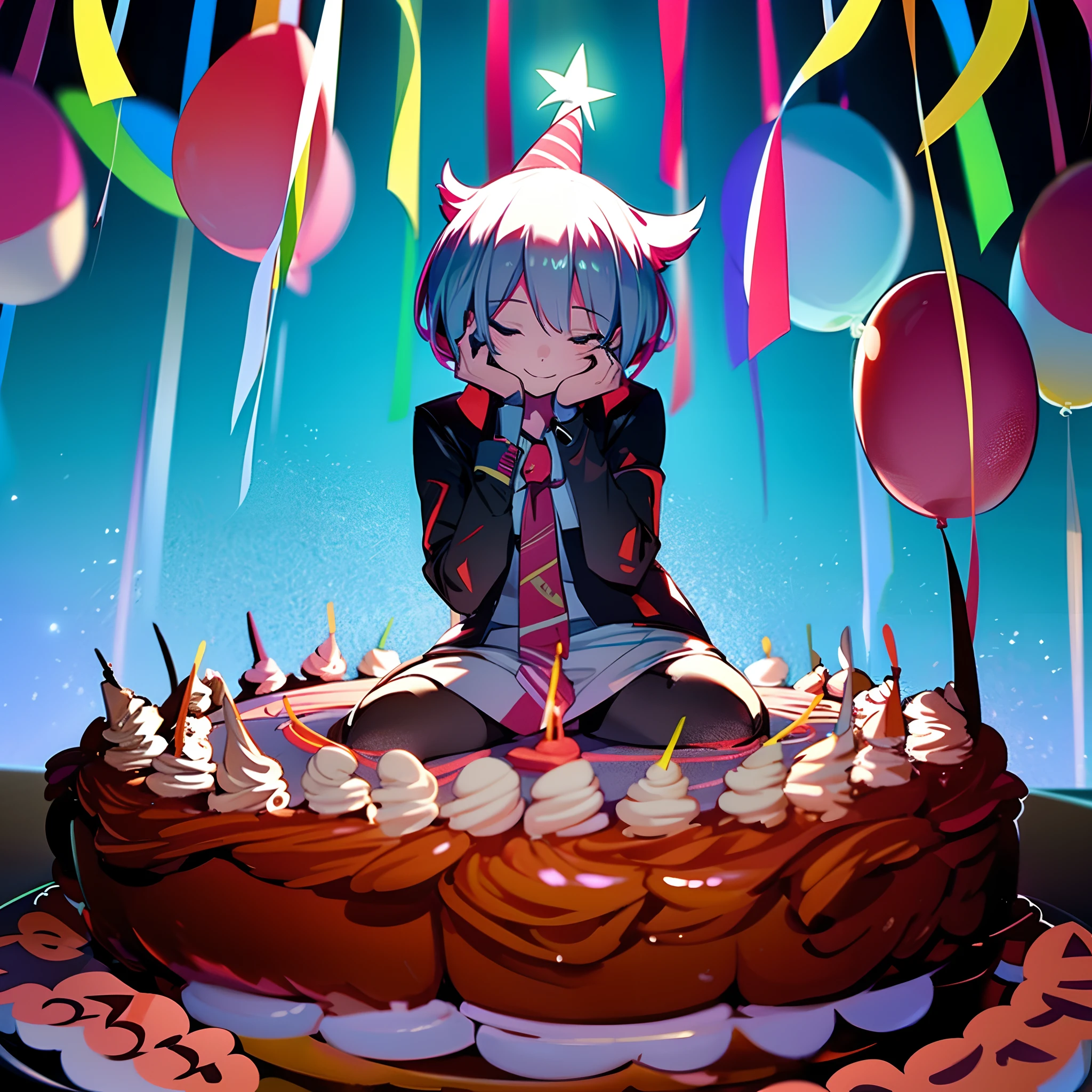 Girl alone celebrating her birthday