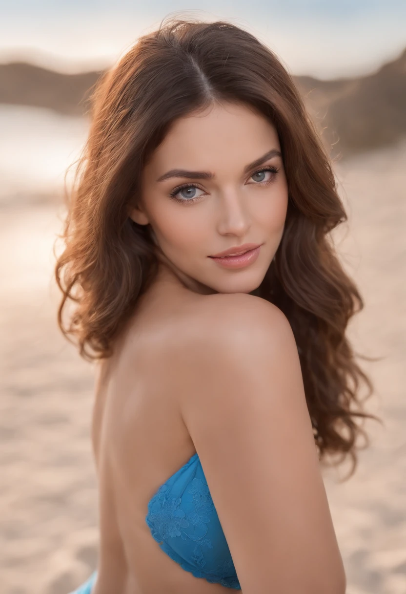 (best quality,4k,8k,highres,masterpiece:1.2),ultra-detailed,(realistic,photorealistic,photo-realistic:1.37), HDR, vivid colors, beach, sexy, beautiful woman, high cut swimsuit, visible cameltoe, visible nipples, Full body view, facing to viewer, sandy beach, crystal clear water, tropical palm trees, golden sunlight, gentle breeze, sparkling waves, warm tropical ambiance, sun-kissed skin, seductive pose, confident expression