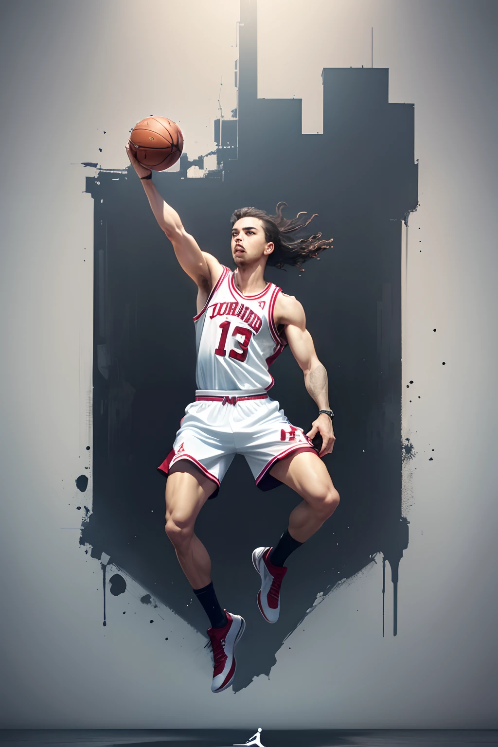 (highest resolution, distinct_image), best quality, masterpiece, highly detailed, semi realistic, new airjordan logo