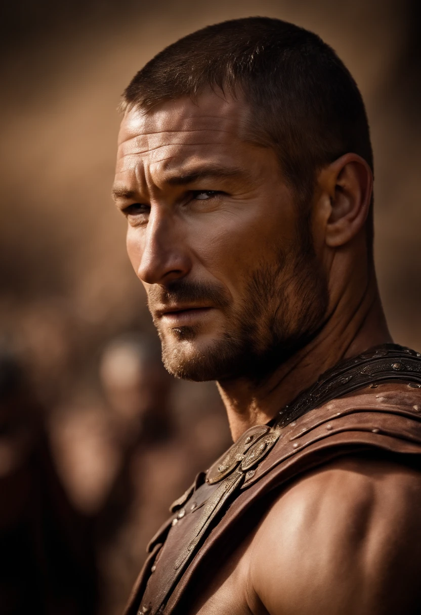 Andy Whitfield as Spartacus from the television series Spartacus, realista