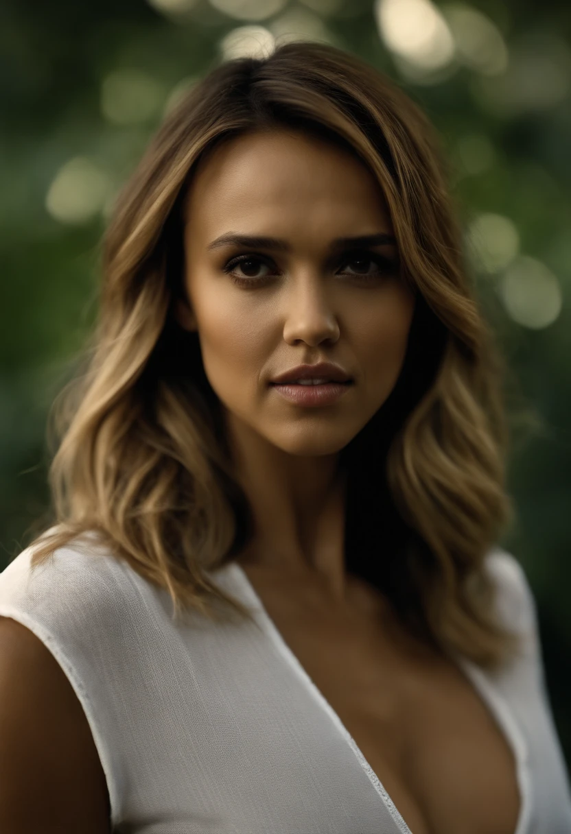 Jessica Alba, desnuda mostrando su vagina, piernas abiertas