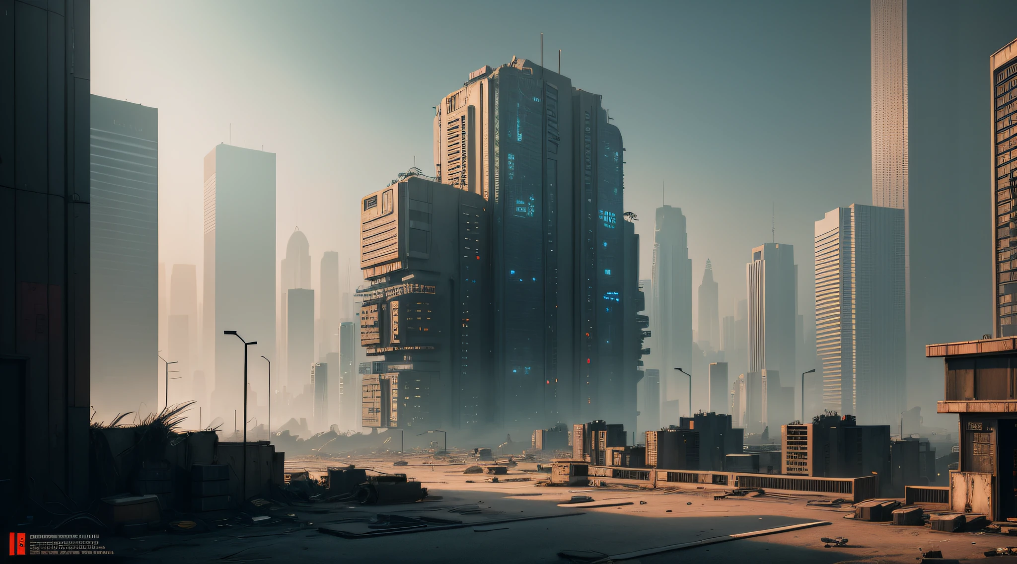 photograph of a dystopian city, cyberpunk style, inspired by kowloon walled city, render, octane render, unreal engine, 4 k, dramatic composition
