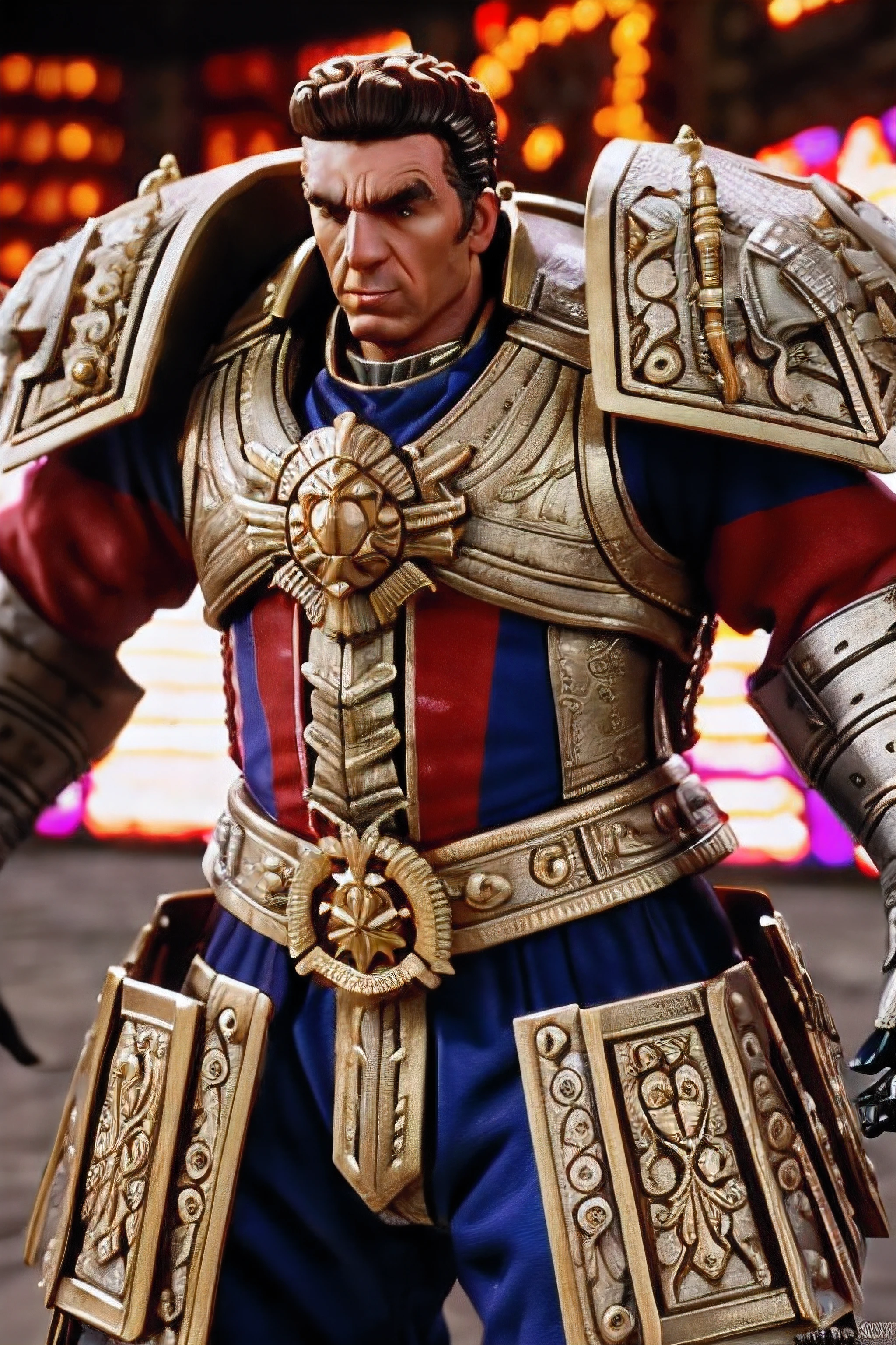 kramer as god emperor, warhammer 40k, ornate armor, (high detailed skin_1.2), 8k uhd, dslr, sharp