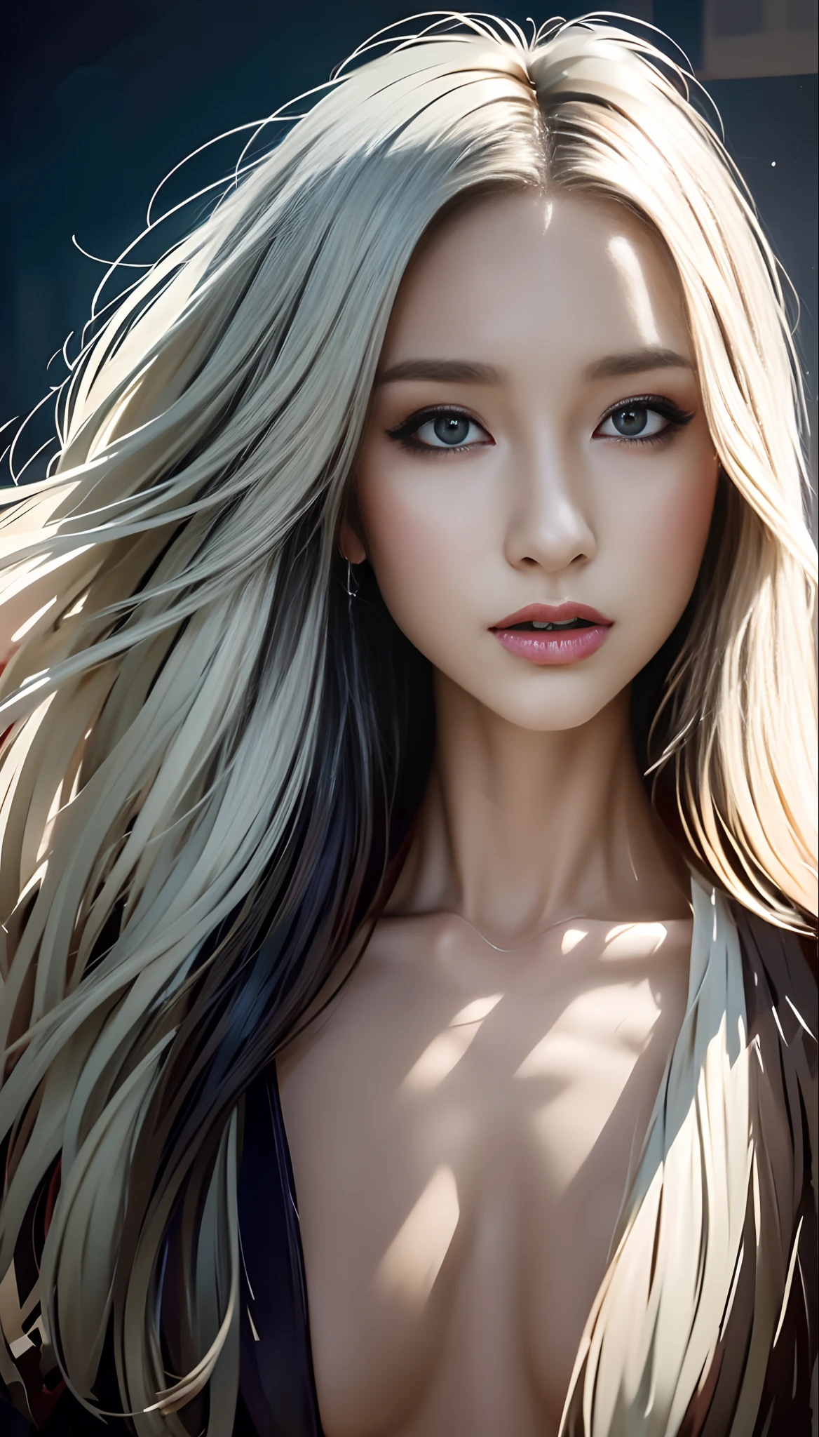 Rasil Style, Furry , Albino women, The upper part of the body、Perfect face with soft skin and nice perfect face, concept art portrait by greg rutkowski, ArtGerm, hyperdetailed intricately detailed gothic art trending on artstation triadic colors, Fantastical, intricate detailes, Splash Screen, Complementary color scheme, Fantasy concept art, 8K resolution, gothic deviantart masterpiece, Oil Painting, heavy strokes, No nudity