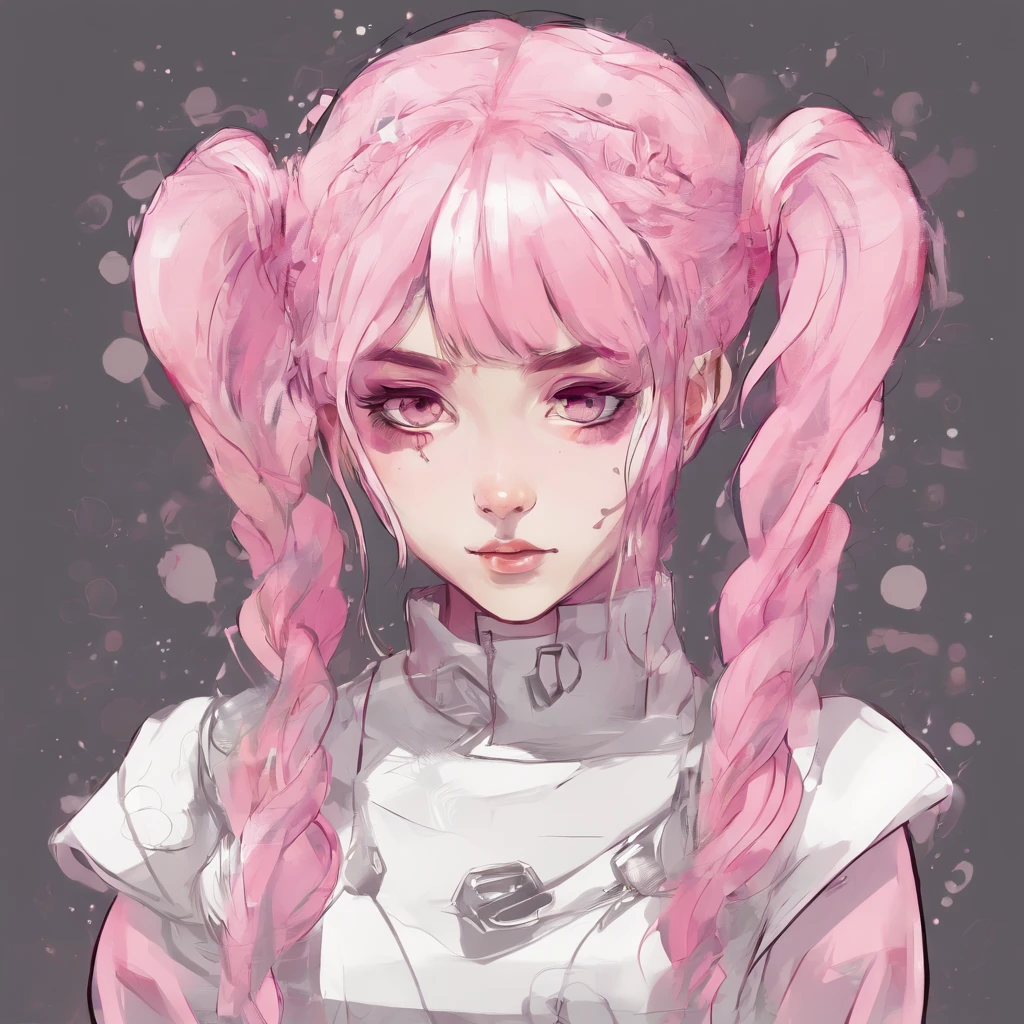 anime girl with pigtails pink hair very white skin pale white skin and profile picture