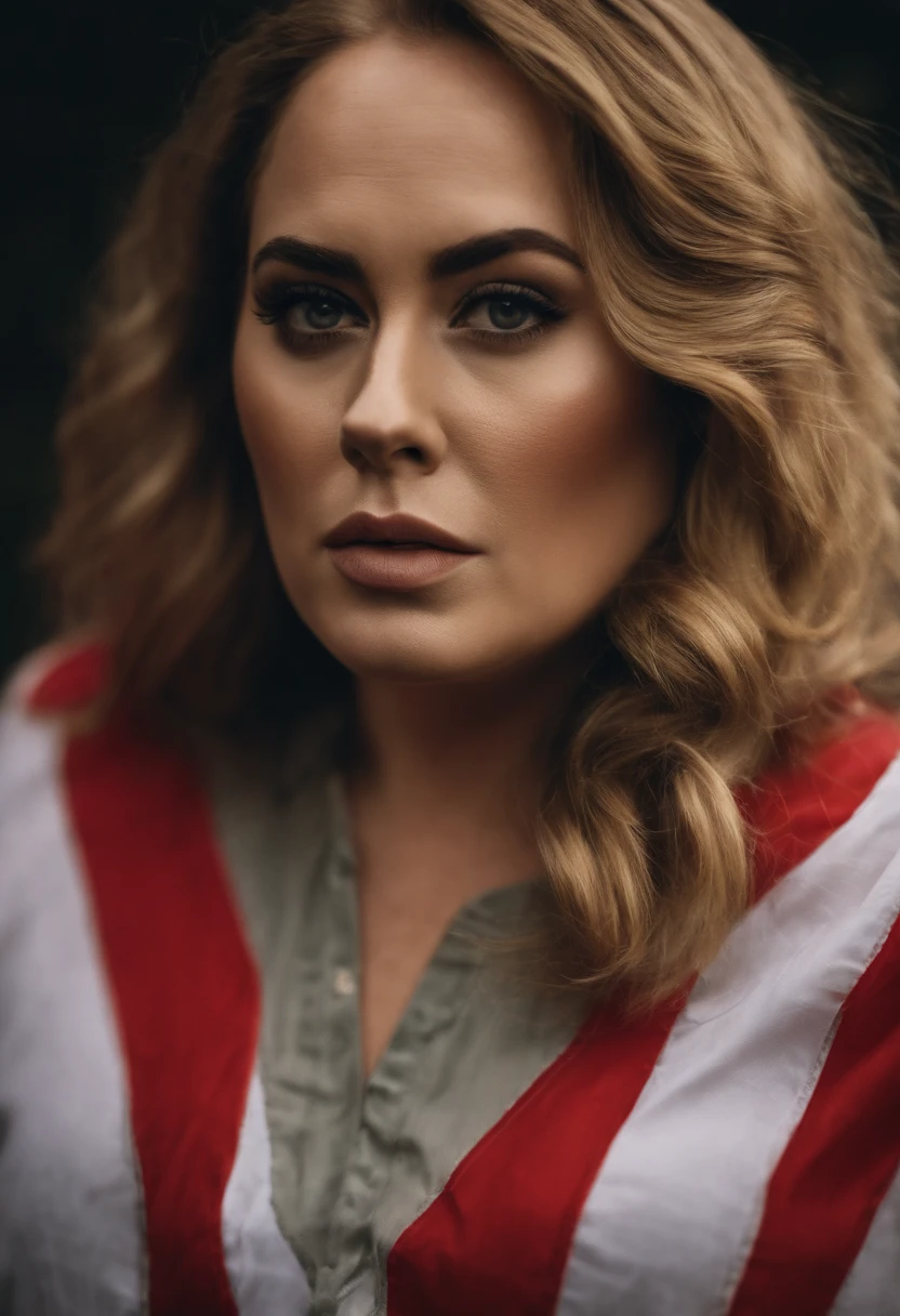 blonde woman, curly hair, round glasses, beret, characteristics of an INTP. História teacher and visual artista Loves art, philosophy, history, literature, martial arts, Full HD, 8K, background with flag of France and Argentina