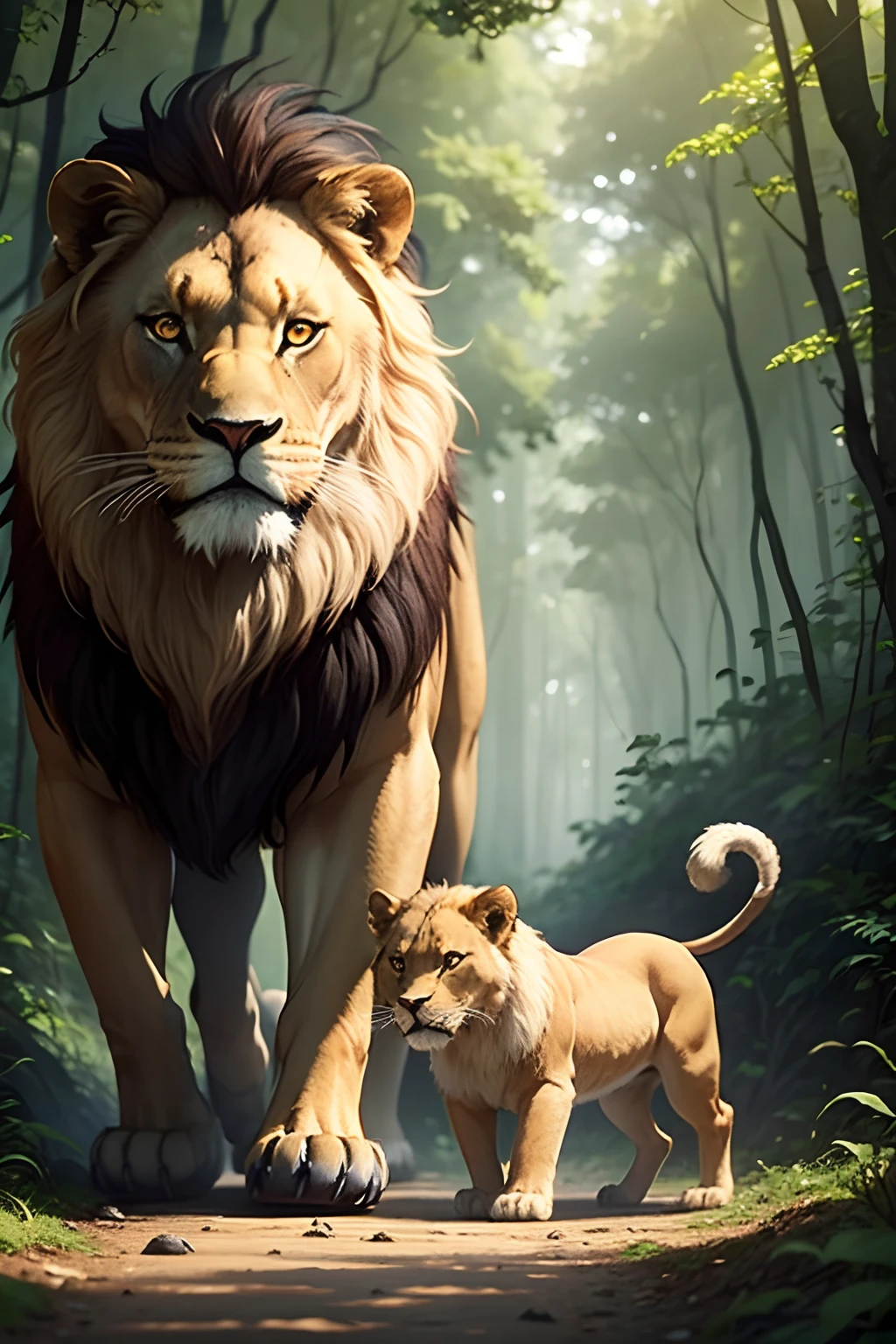 You are a cat with the shadow of a lion 
