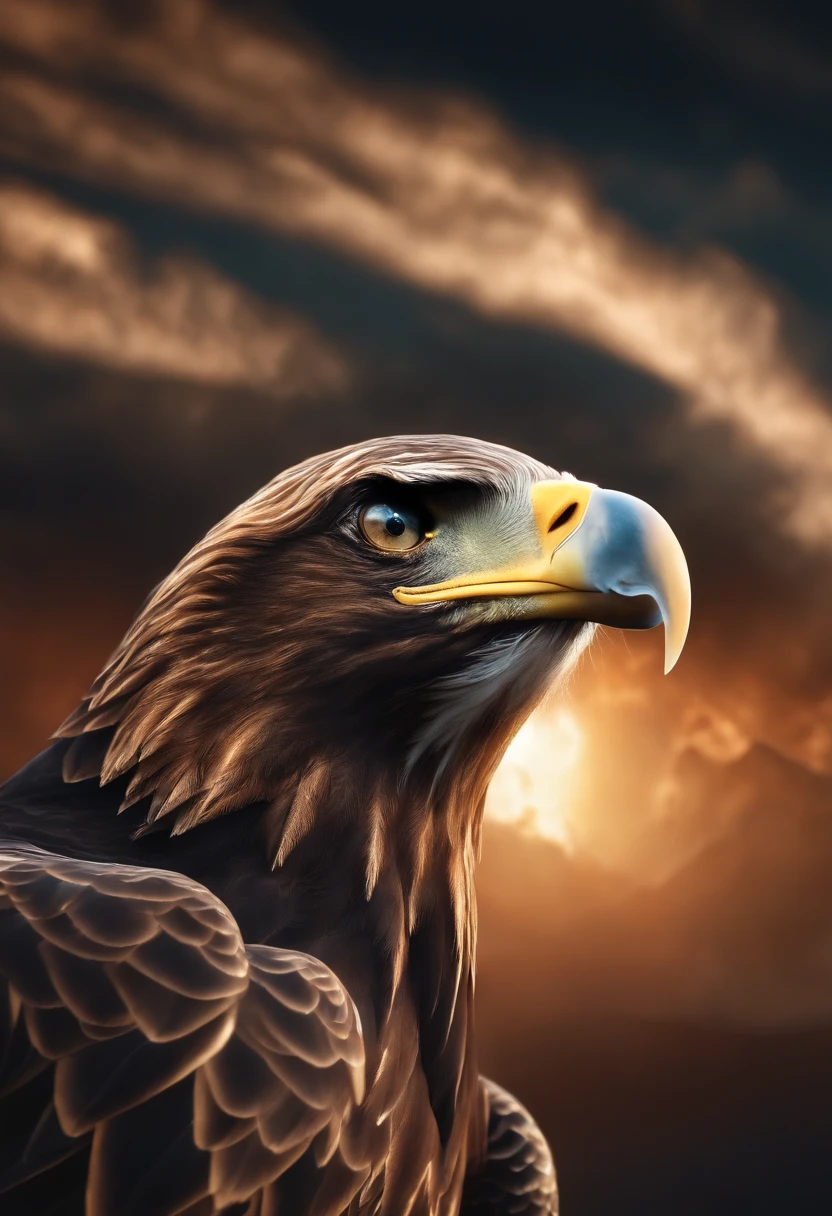 Eagle photo, Mechanical griffin，galaxias, spirals, cosmic space, Starcloud, As estrelas, Smoke billowed out, glitters, intricately details,  Octane rendering, 8k ultra-realistic, textures true to reality, Unreal Natural Light Engine, cine still 800, (lente de 35mm)