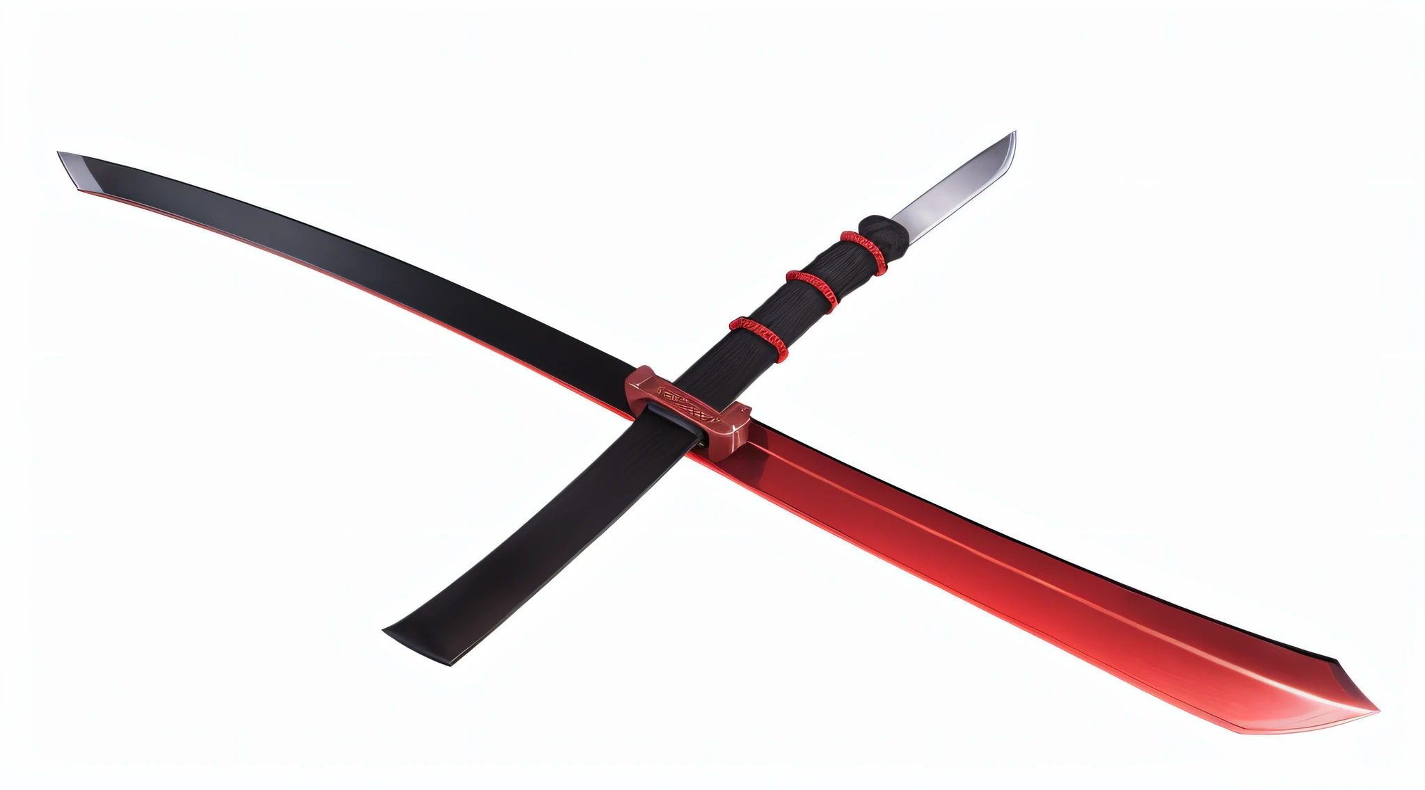 Japanese katana, Shining blade, Black grip