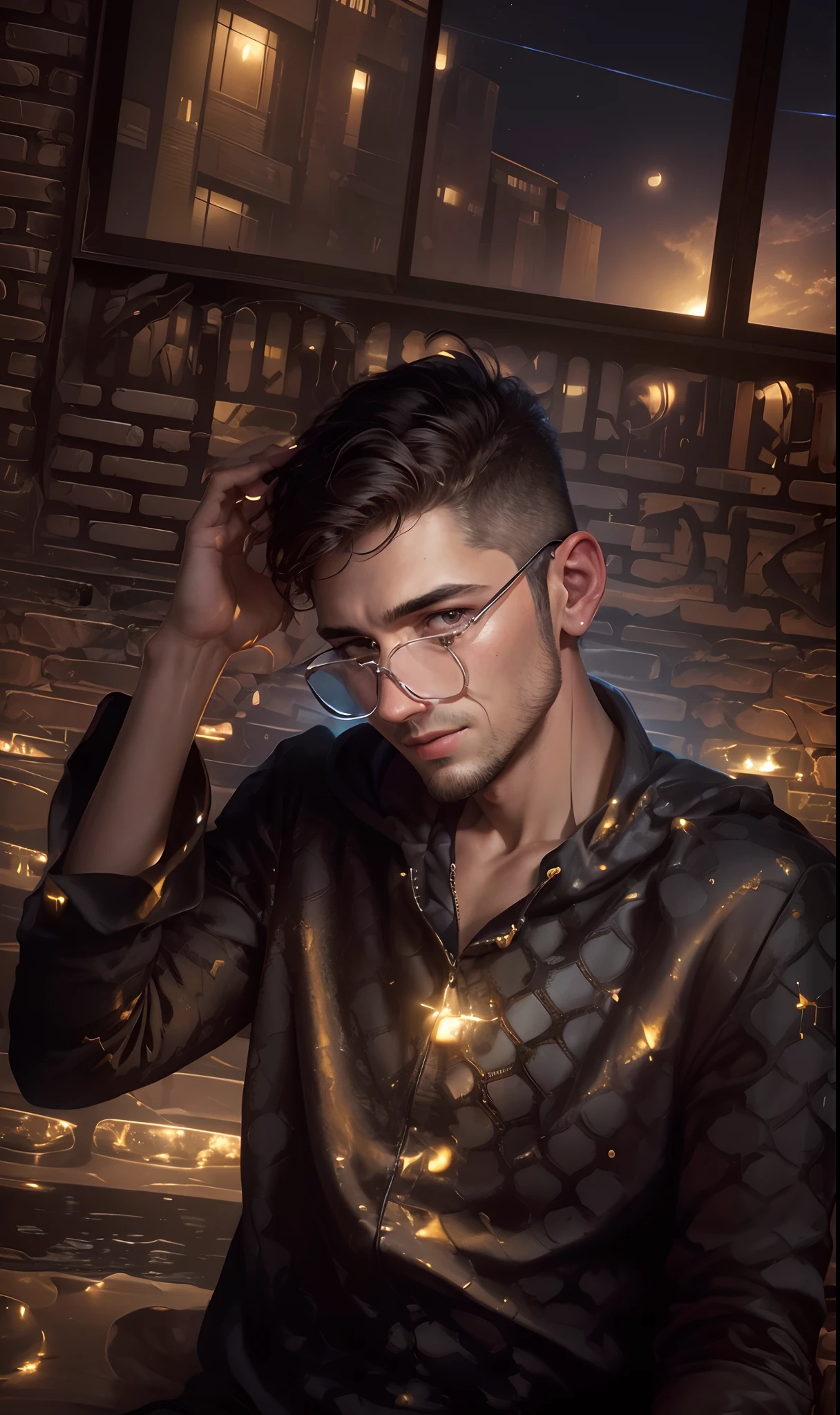 Change background to a starry night,(realistic:1.3), finely detailed, quality, rembrandt lighting, (masterpiece:1.2), (photorealistic:1.2), (best quality), (detailed skin:1.3), super handsome boy, ultra realistic image,16k resolution, wearing a hoodie