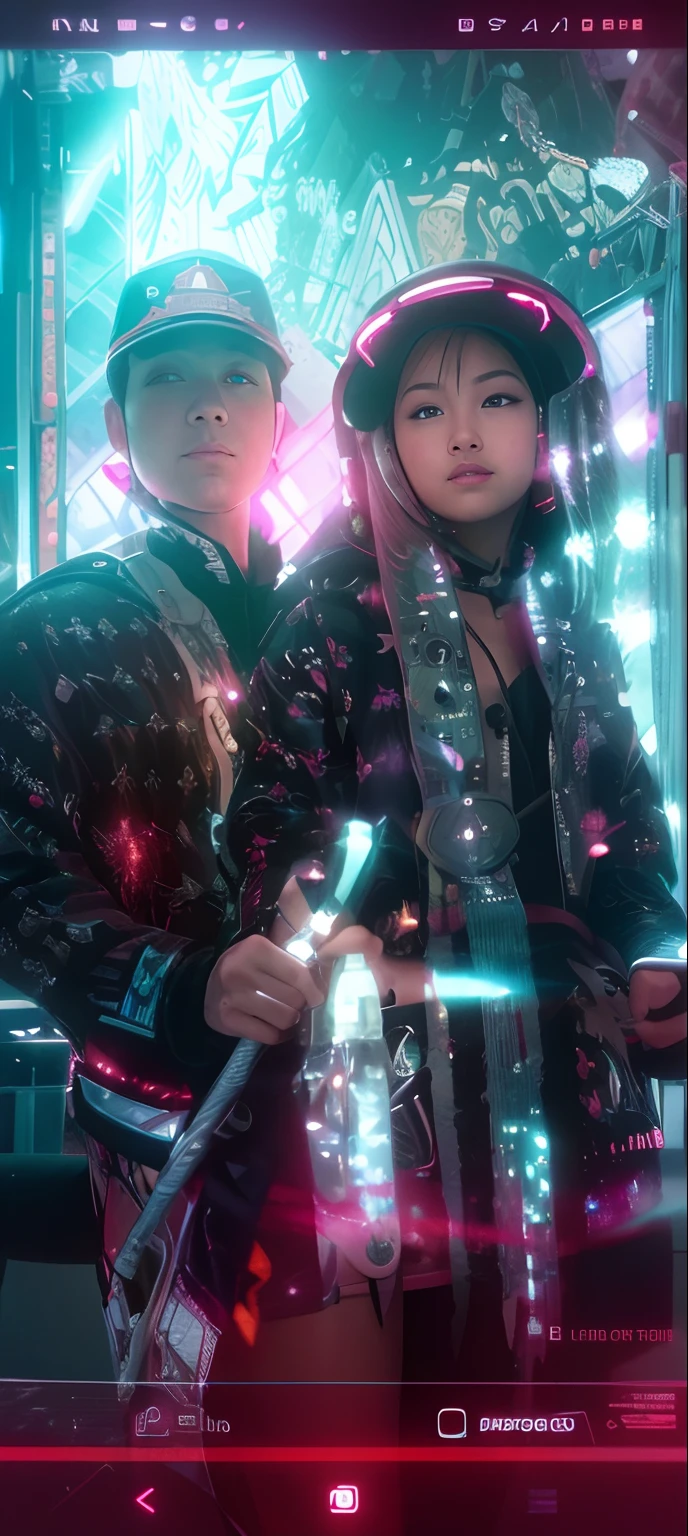 Highest image quality, outstanding details, ultra-high resolution, (realism: 1.4), the best illustration, favor details, highly condensed 1girl, with a delicate and beautiful face, dressed in a black and fuschia mecha, wearing a mecha helmet, holding a directional controller, riding on a motorcycle, the background is a high-tech lighting scene of the future city.