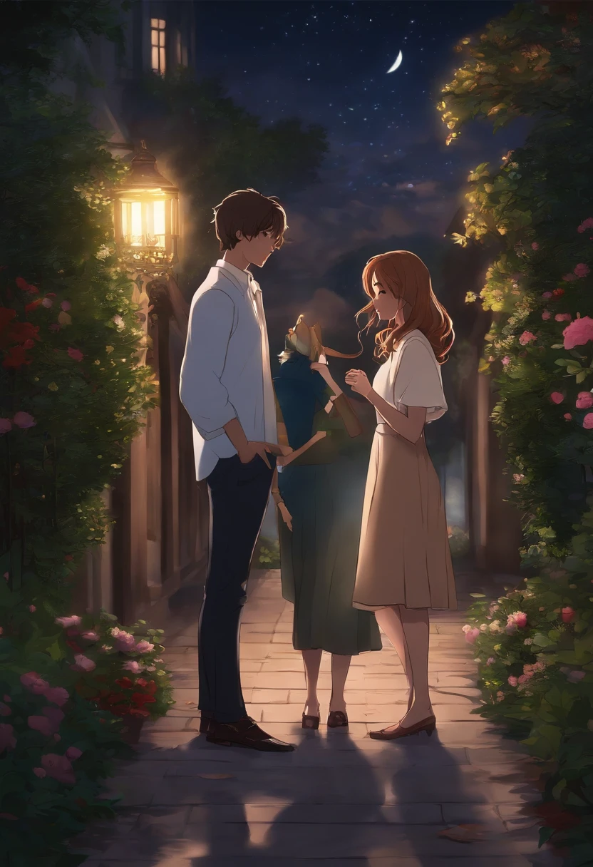 (Masterpiece), (perfect), (perfect) anime style, cartoon, Sarah y Alex tienen conversaciones secretas durante la noche mientras comparten historias y risas, en el hospital