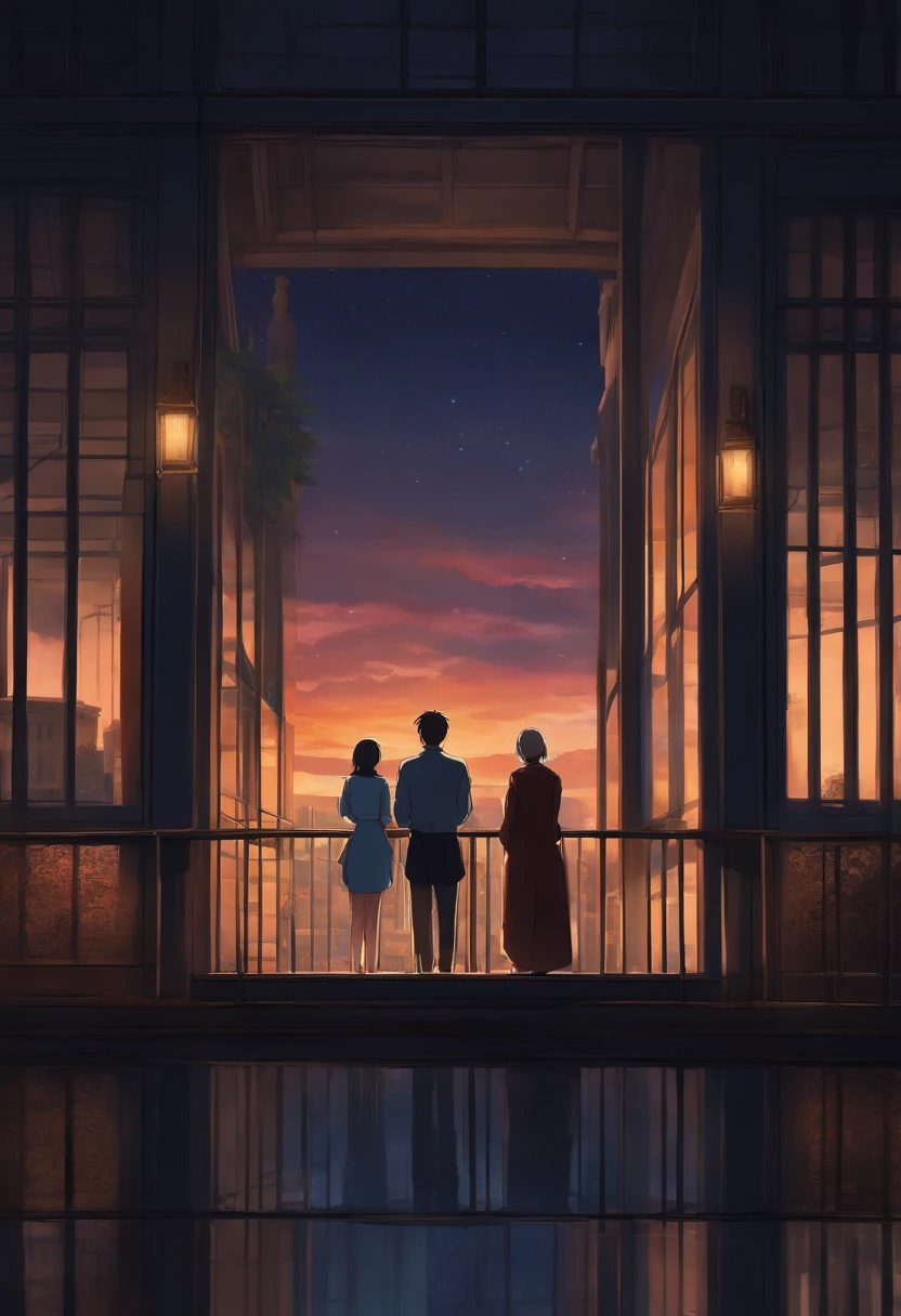 (Masterpiece), (perfect), (perfect) anime style, cartoon, Sarah y Alex tienen conversaciones secretas durante la noche mientras comparten historias y risas, en el hospital