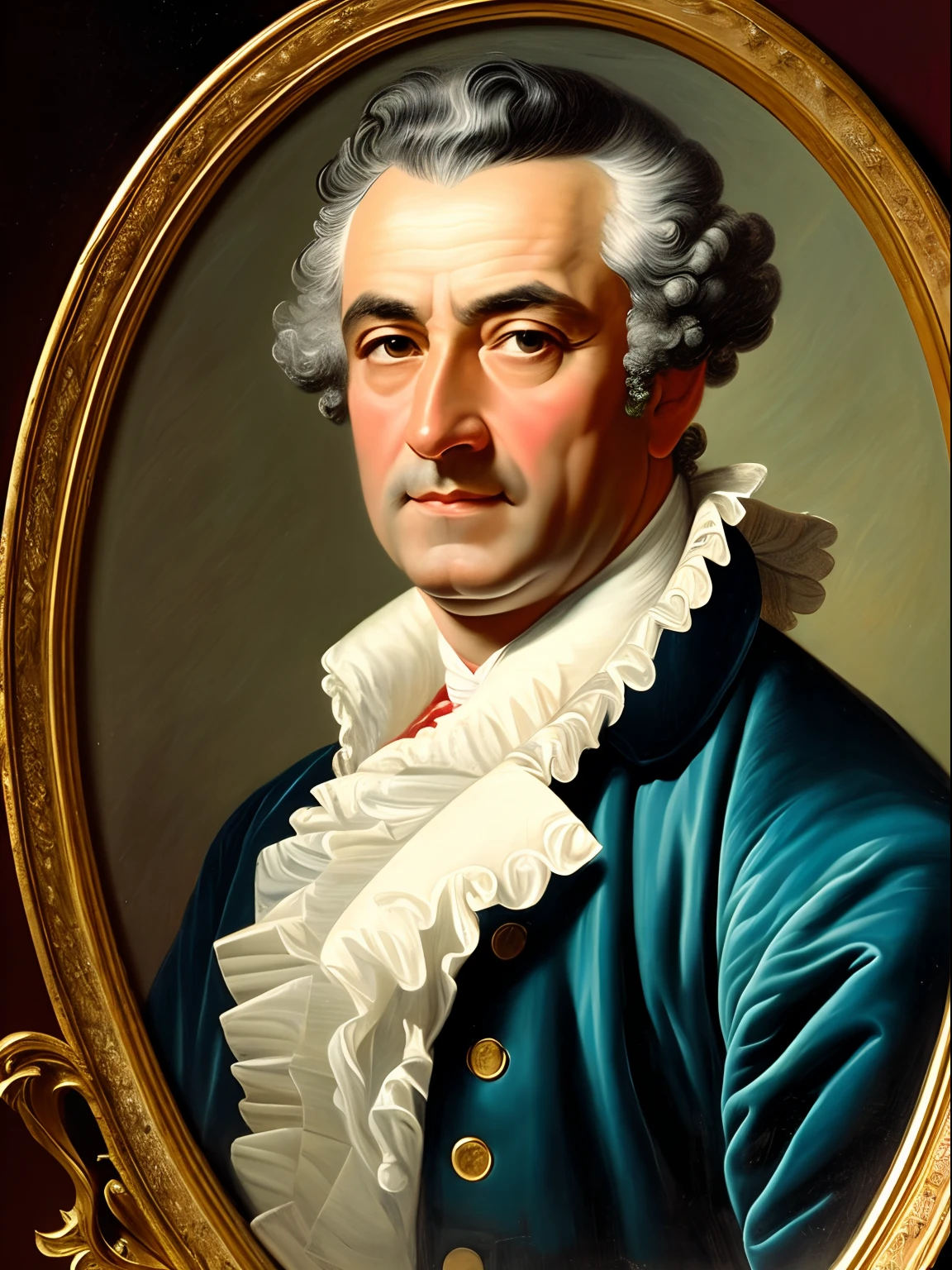 An extremely strong and handsome 50s years old man, highly detailed painting, portrait, artwork by Francois Boucher