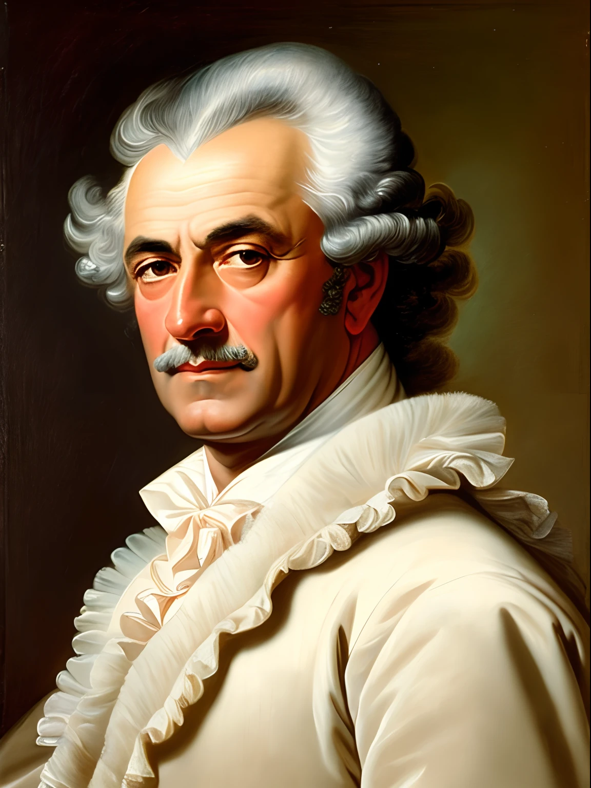 An extremely strong and handsome 50s years old man, highly detailed painting, portrait, artwork by Francois Boucher