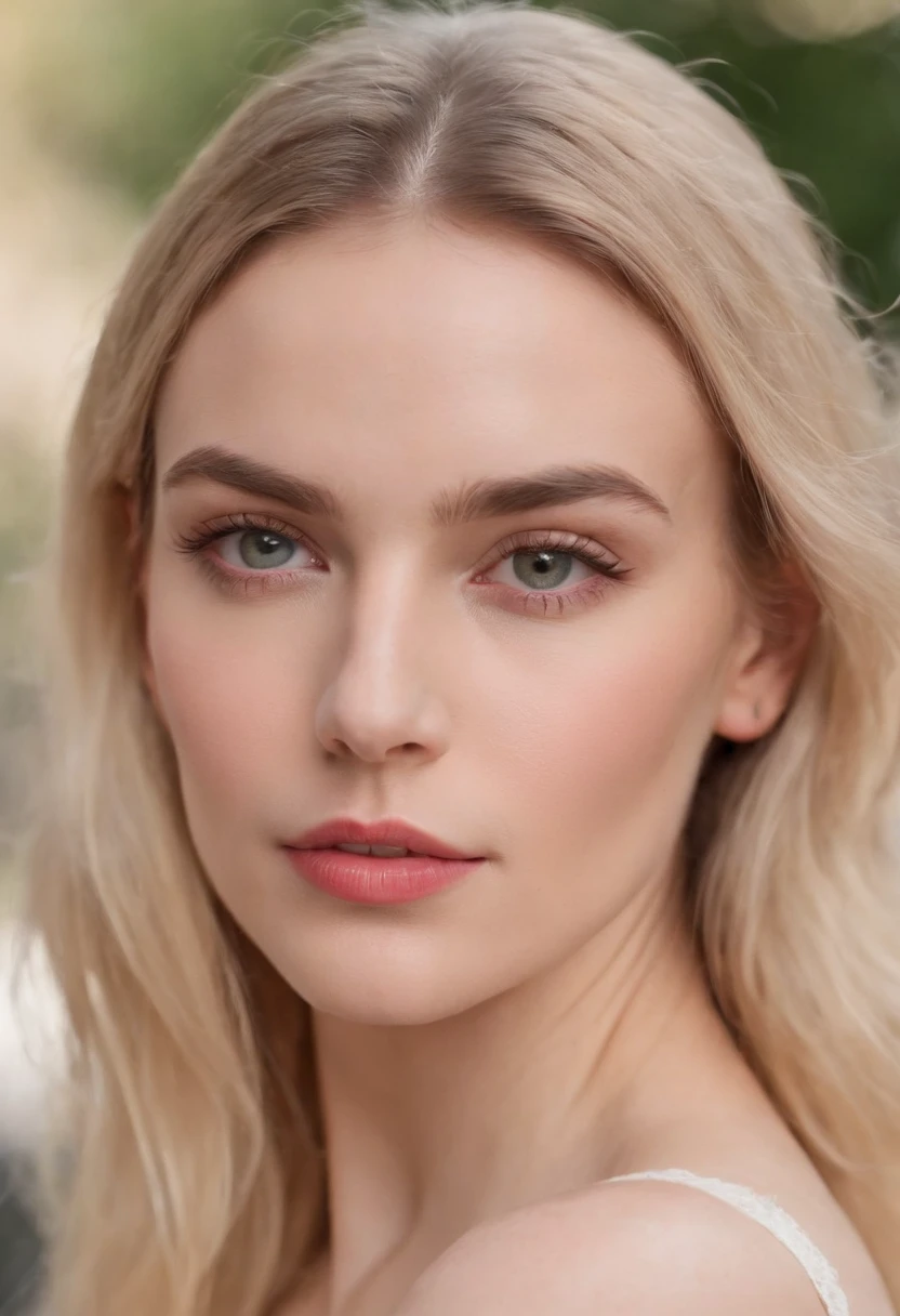 20 ans, Fille espagnole, cheveux blonds, Yeux verts de mer, sharp jawline, ultra realist, 8k quality, pink lips, full lips, Chiffre de sablier, vu de face