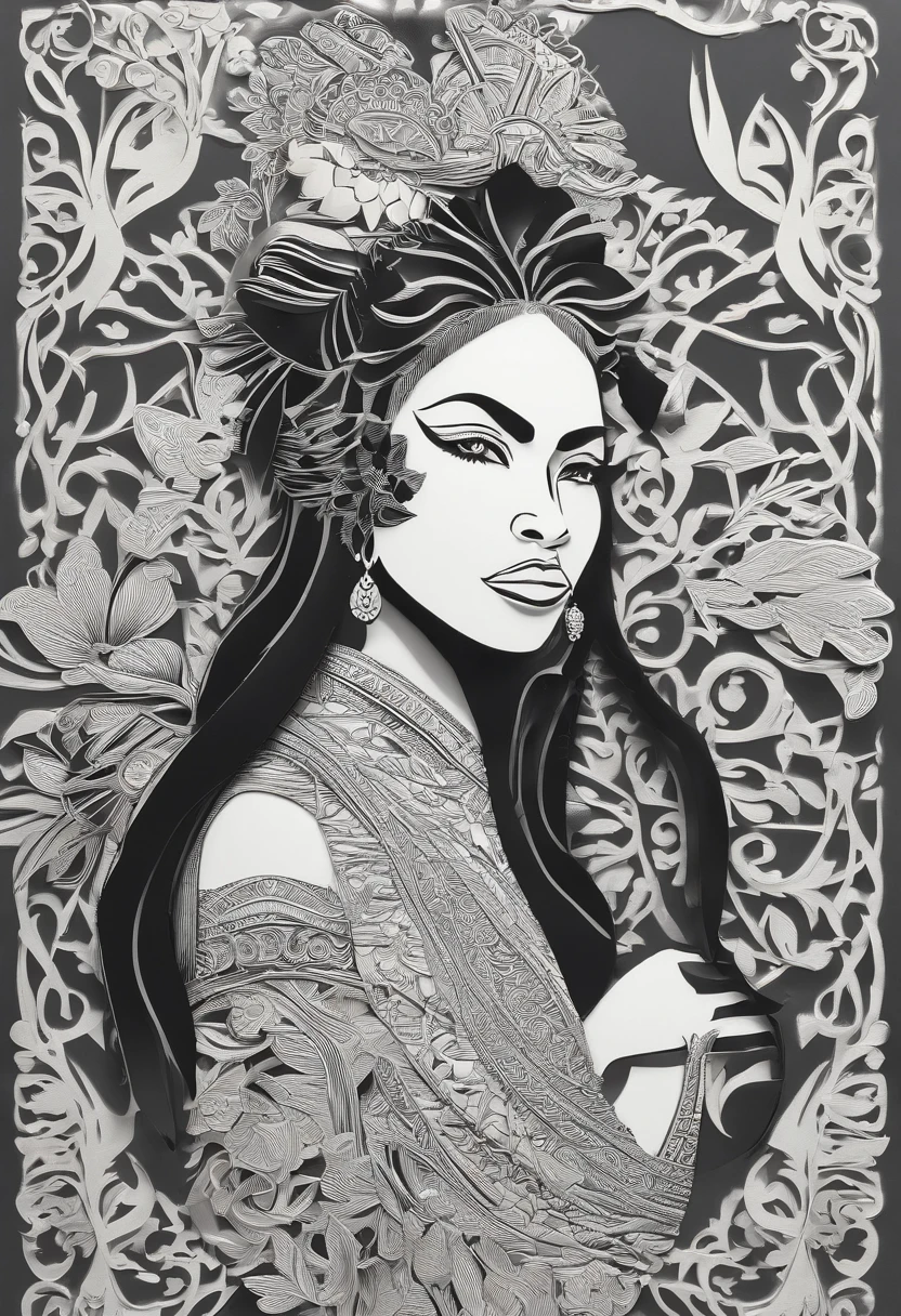 Kamala es una joven de ascendencia india de Brasil. Ella tiene la piel morena, cabello oscuro y ojos marrones. Ella posee un cuerpo voluptuoso, con curvas pronunciadas, senos redondos y llenos, con pezones sobresalientes. Your hips are wide and your waist is defined, Complementando tu figura. Sus muslos son voluminosos, And she also has a very full heart-shaped butt... Furthermore, Kamala pertenece a una cultura que valora el ((desnudez)) and uses indigenous body painting techniques. She is proud of her heritage and expresses her identity through body art., which includes traditional designs and patterns on your skin. These drawings are a way to connect with your roots and a way to express your individuality... Kamala takes this practice seriously and dedicates time and care to creating unique and meaningful designs on her body... She is leaning against the bedroom with her hands and knees on the floor., tus piernas separadas, su espalda a la imagen y sus caderas apoyadas y las piernas separadas, Position in all four. mojado