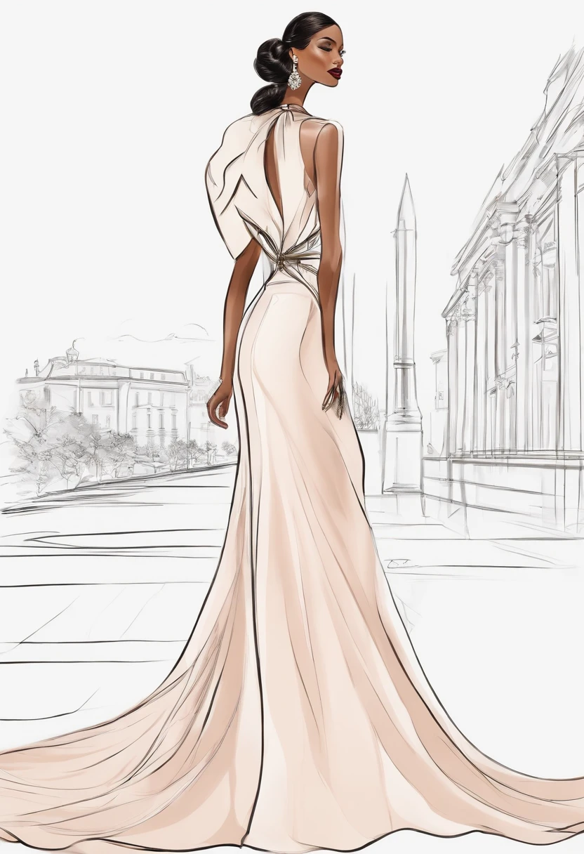 create a collection of clothes with incredible unique and exclusive extravagant and luxurious full body sketches from Schiaparelli brand 2023