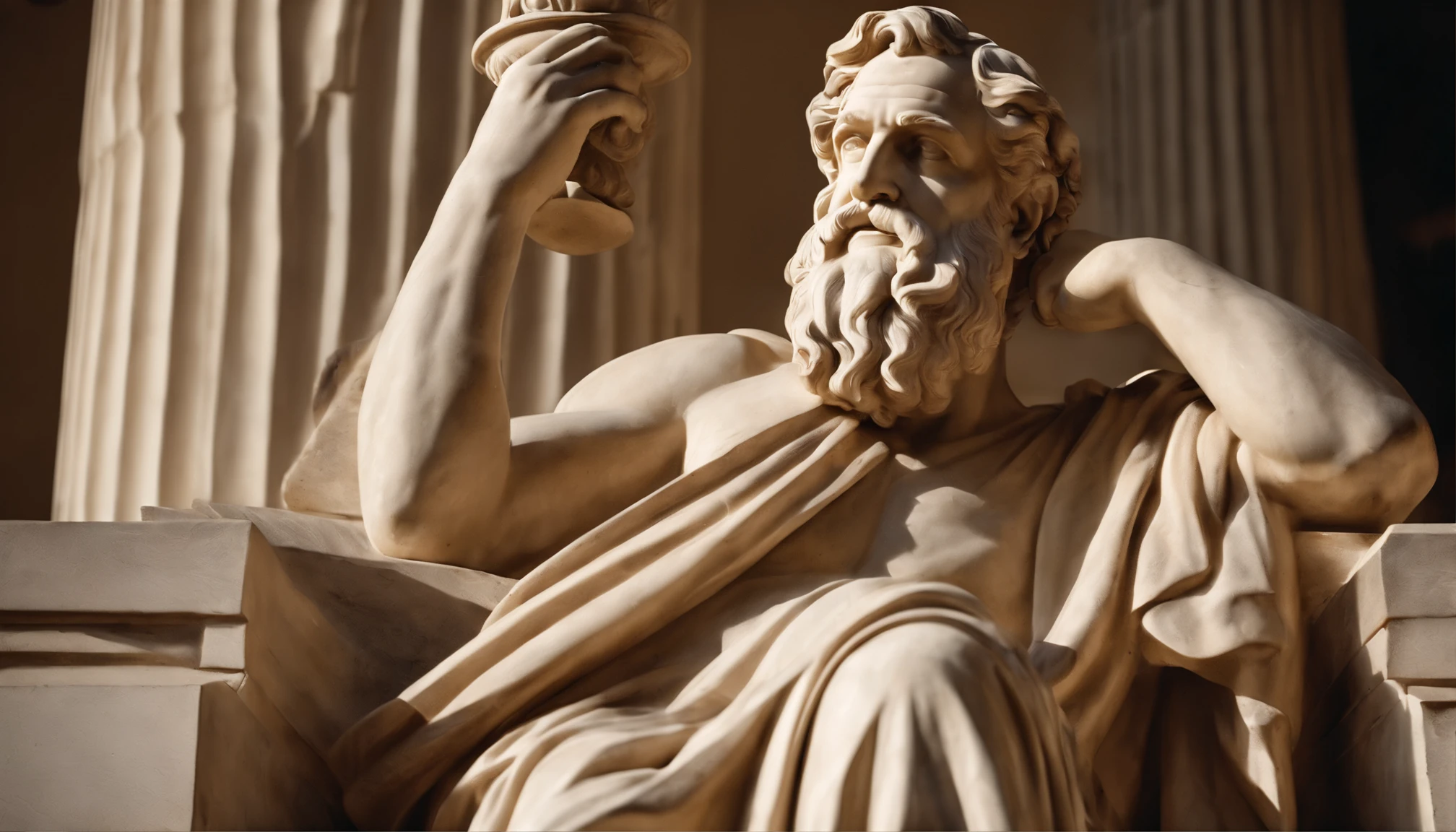 Statue of a Greek philosopher