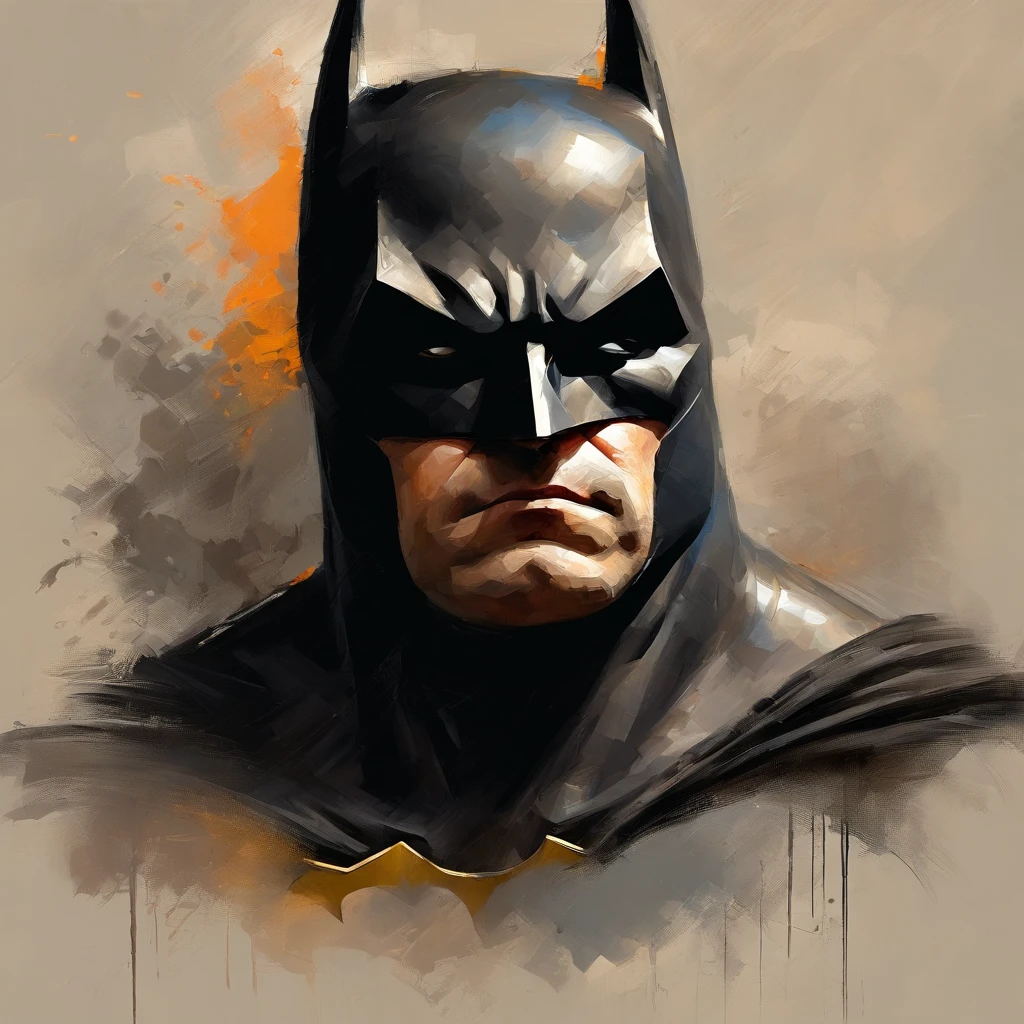 Batman debout , Portrait de Batman, Style de peinture de James Gurney, Portrait de Batman, Ordonnance, Par Craig Mullins, Lighting spotted by Craig Mullins, par Brian Thomas, par James Ryman, inspired by Jim Lee, par James Gurney, par Dave Dorman, Portrait Batman Ancienne Bible, par Chris Moore, par Robert Peak, (no signature)