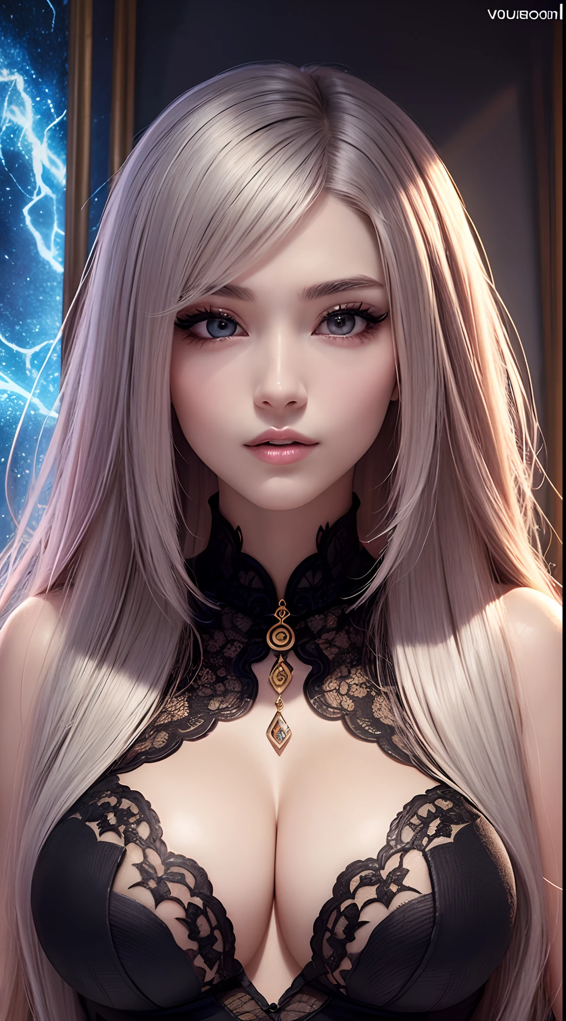 Xianxia, Ultra detailed beautiful woman, voluminous breasts, of a 25-year-old woman, Stunningly beautiful, a variety color hair, variety hairstyle, variety color eyes, very long eyelashes, variety color dress, Stunningly beautiful face, holographic, ultra detailed illustration, hit definition, Very bold and bright colors, 32K resolution, Best Quality, voluminous lighting, masterpiece, ultra realistic , High-quality detailing,