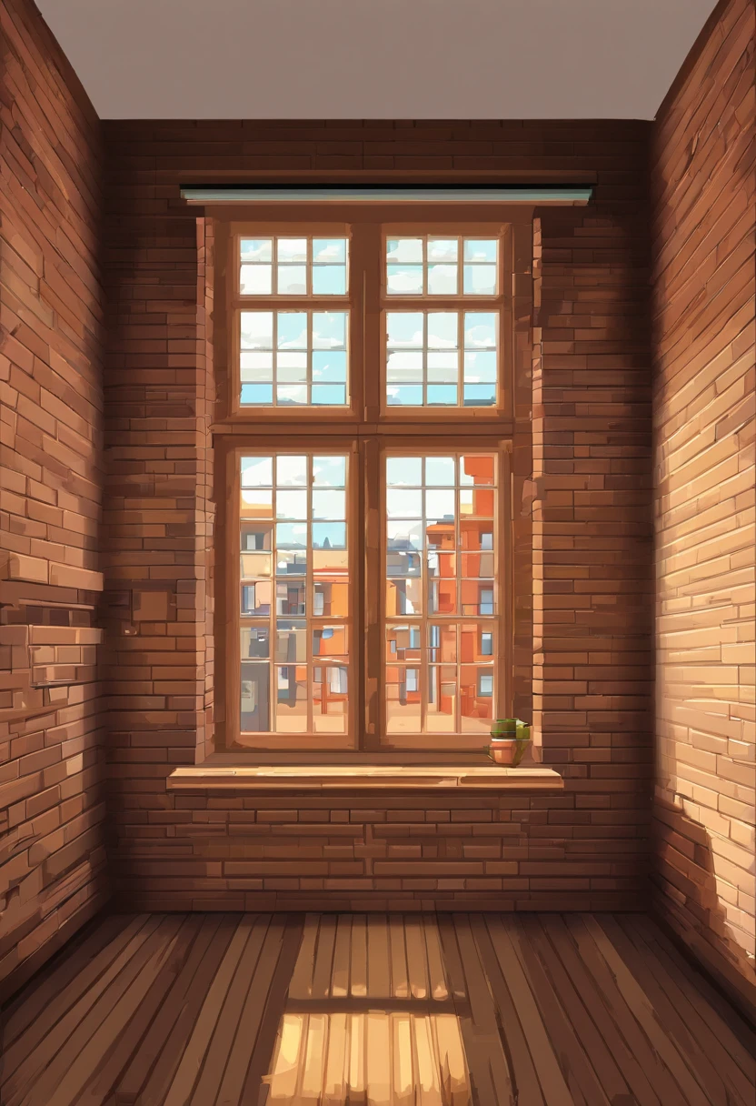 window, light wind, DL, View from the window, Polish city, Boleslawiec, open window, classroom, Brown walls, open window